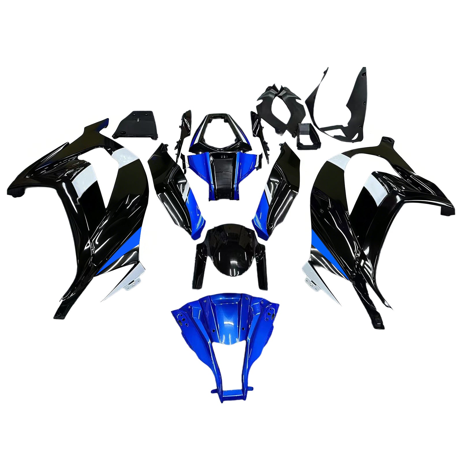 Amotopart Kawasaki ZX10R 2011-2015 Black&Blue Fairing Kit