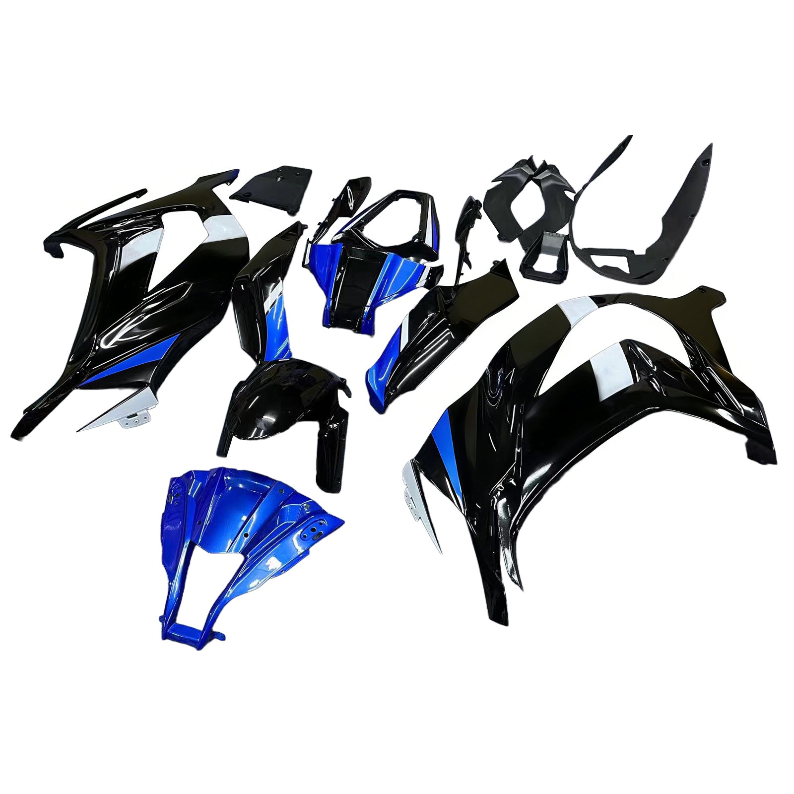 Amotopart Kawasaki ZX10R 2011-2015 Black&Blue Fairing Kit