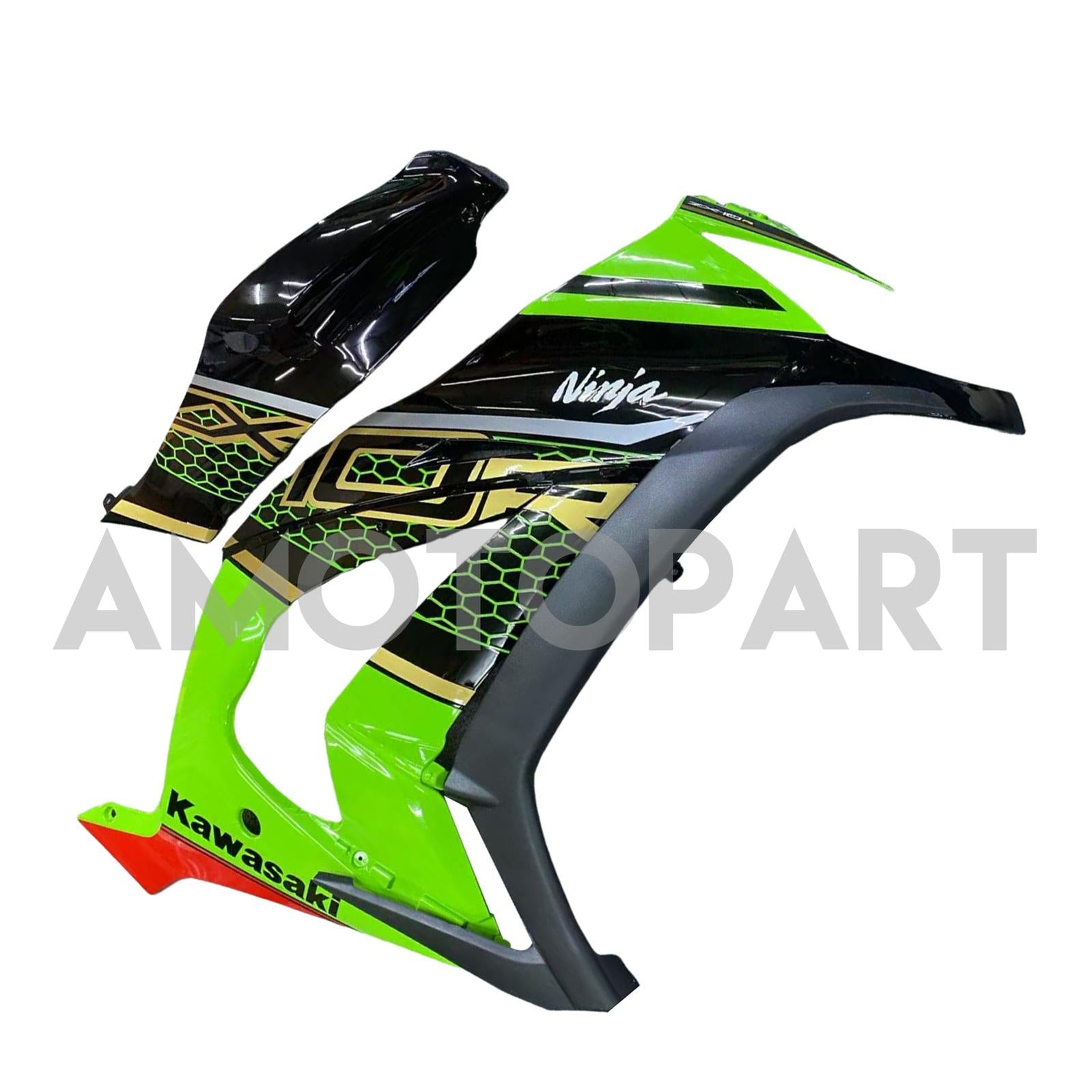 AMOTOPT 2011-2015 KAWASAKI ZX10R GREEN & BLACK STILE1 KIT
