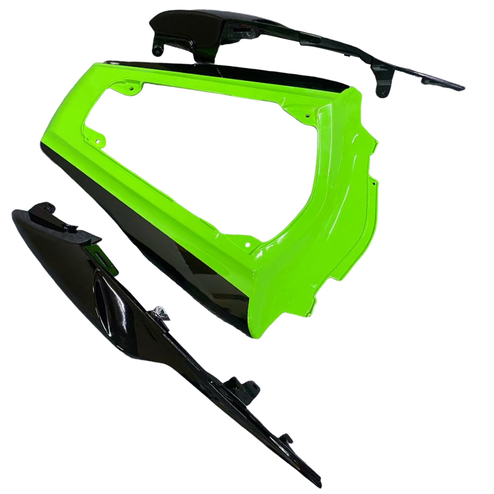 Amotopart 2011-2015 Kawasaki ZX10R Green&Black Style1 Fairing Kit