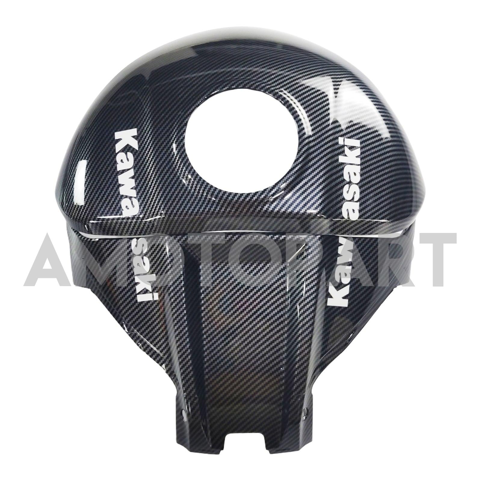 Amotopart 2011-2015 Kawasaki ZX10R Carbon Fiber Pattern Black & Red Fairing Kit