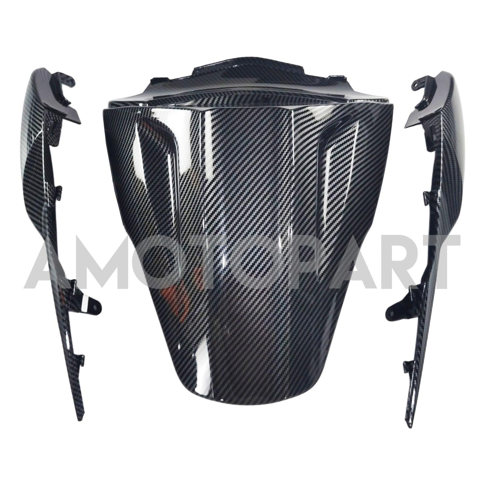 Amotopart 2011-2015 Kawasaki ZX10R Carbon Fiber Pattern Black & Red Fairing Kit