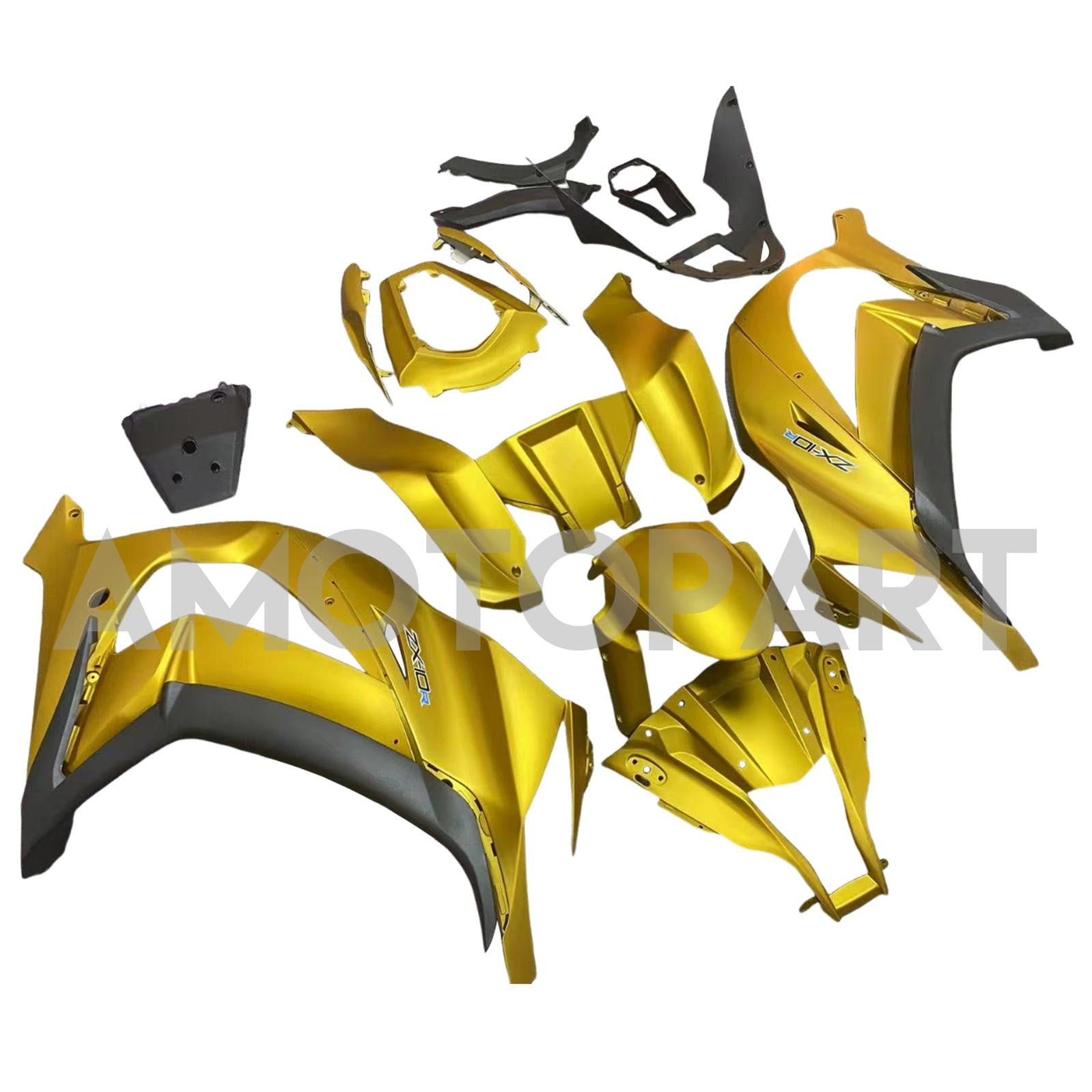 Amotopart 2011-2015 Kawasaki ZX10R Yellow&Black Fairing Kit