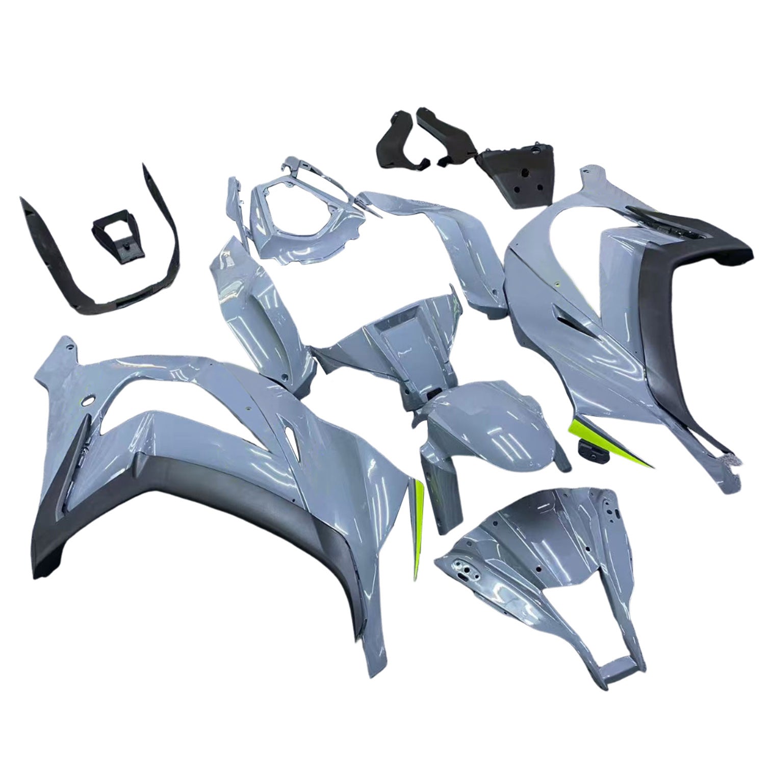 Amotopart 2011-2015 Kawasaki ZX10R Grey Fairing Kit