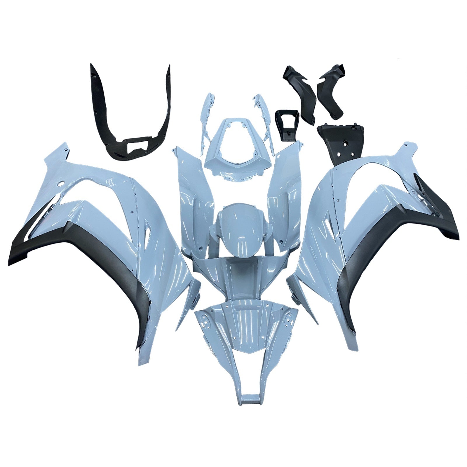 Amotopart 2011-2015 Kawasaki ZX10R Grey Fairing Kit