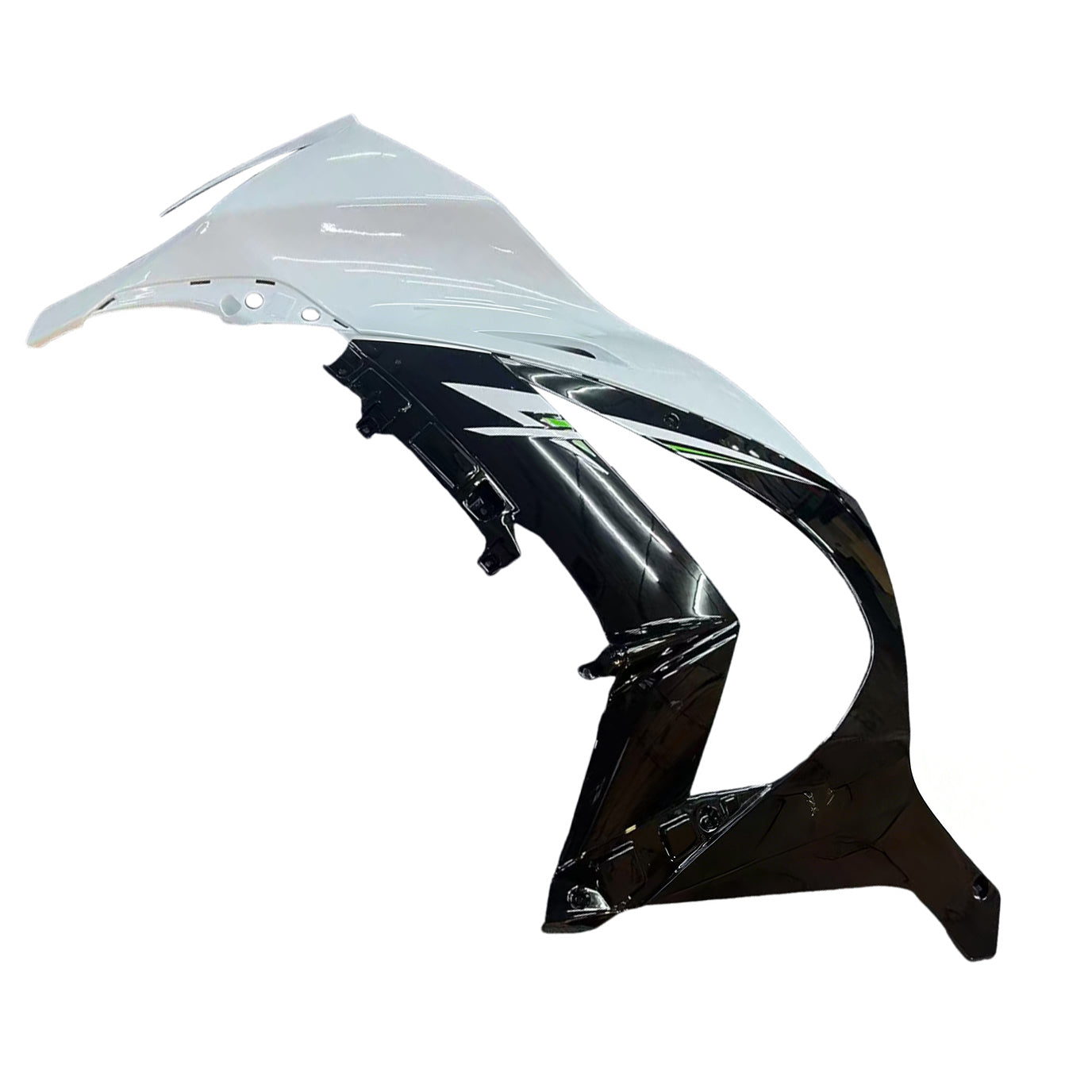 Amotopart 2011-2015 Kawasaki ZX10R Weiß&Schwarzes Style2 Verkleidungsset