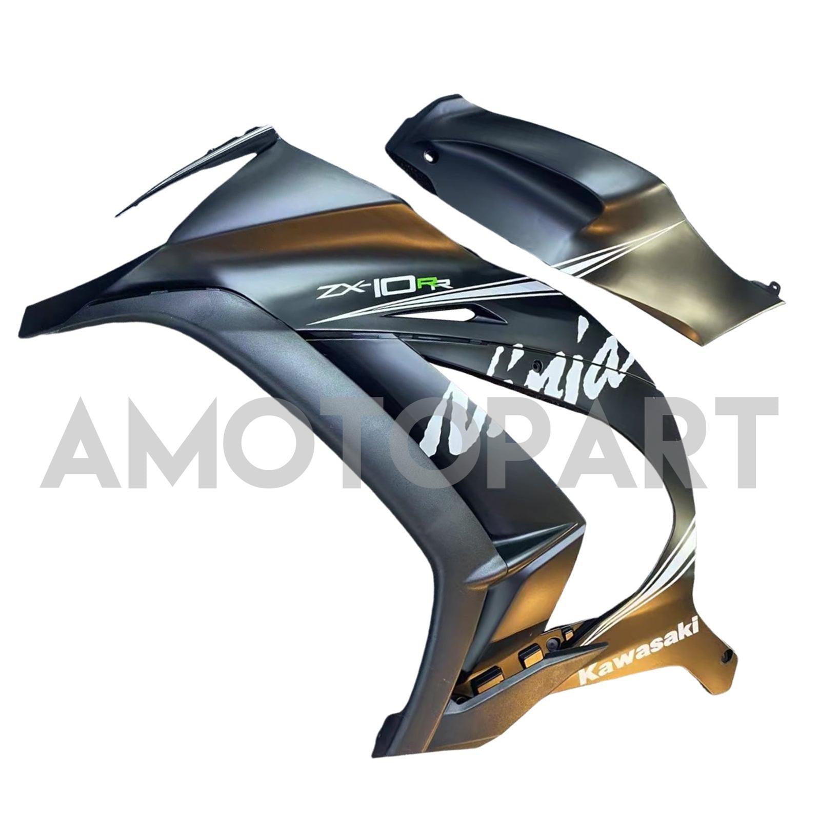 Amotopart 2011-2015 Kawasaki ZX10R Black with Logo Fairing Kit