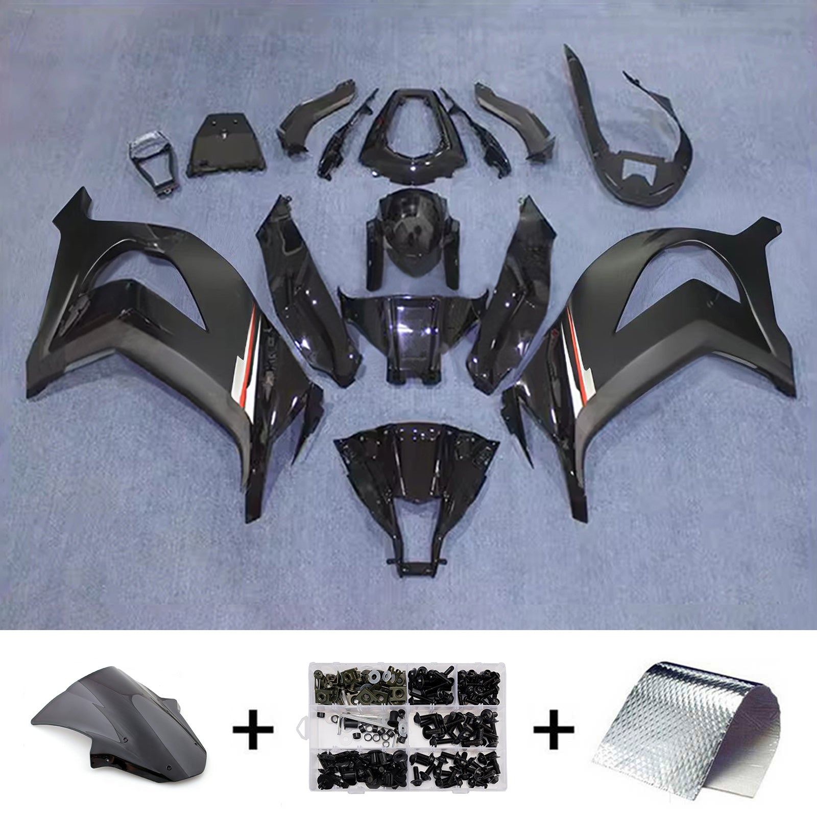 Amotopart 2011-2015 Kawasaki ZX10R zwart-witte kuipset