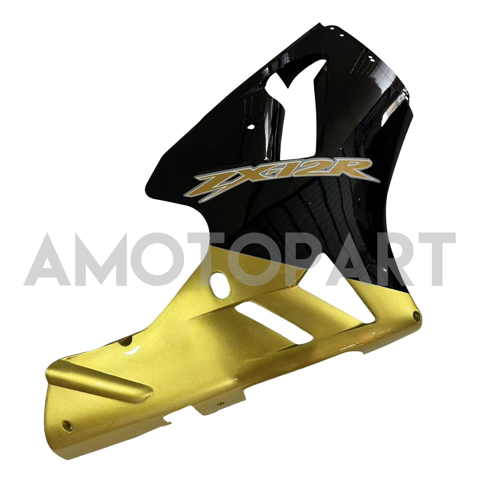Amotopart 2000-2001 Kawasaki ZX12R Fairing Black & Gold Kit