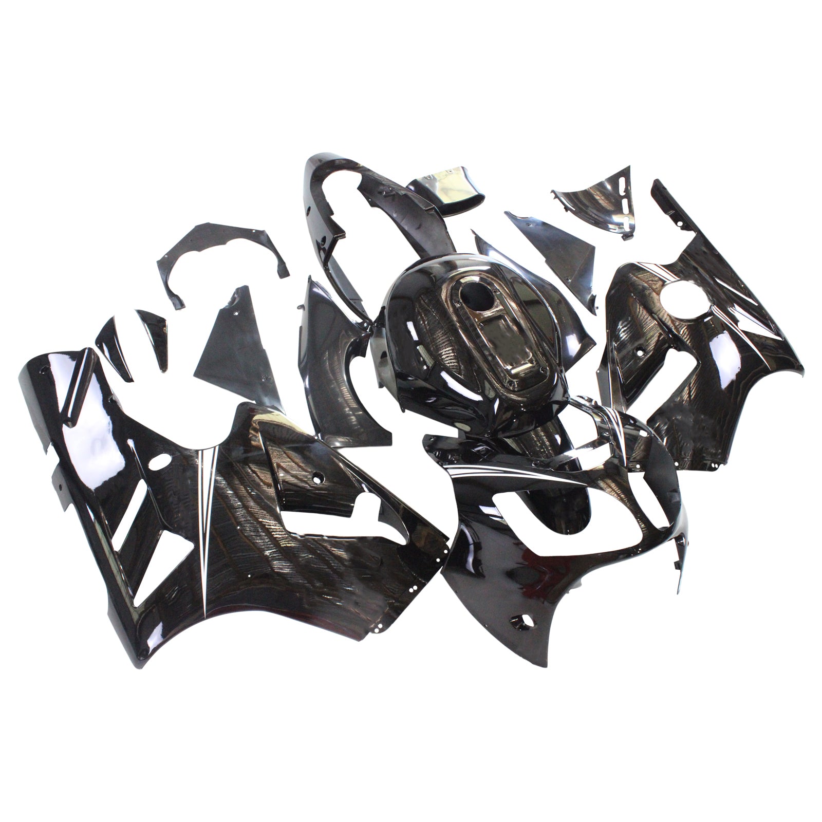 AMOTOPART KAWASAKI 2000-2001 ZX12R ZWART MET WIT LOGO KOBLE KIT