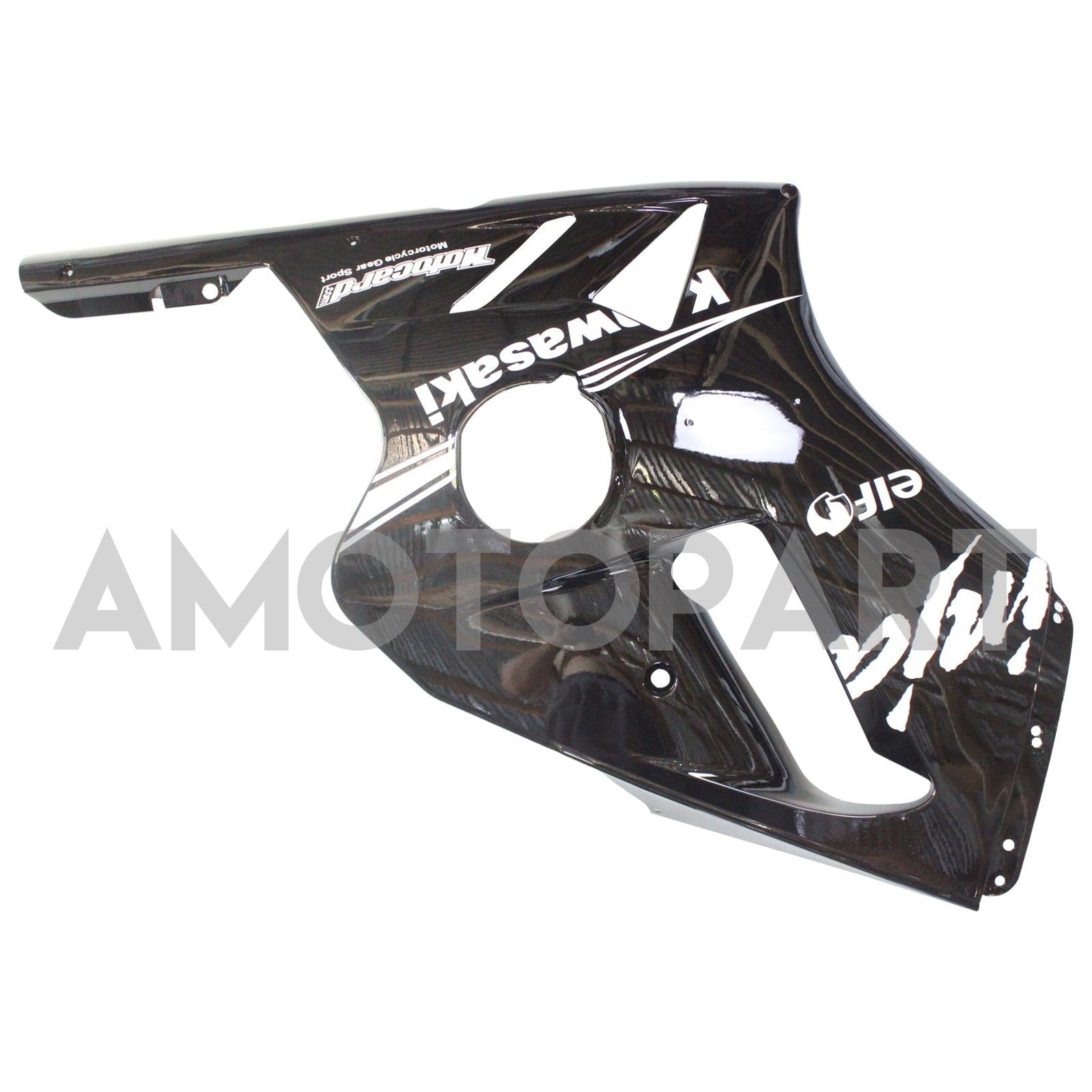 Amotopart Kawasaki 2000-2001 ZX12R Schwarz mit weißem Logoverkaufskit