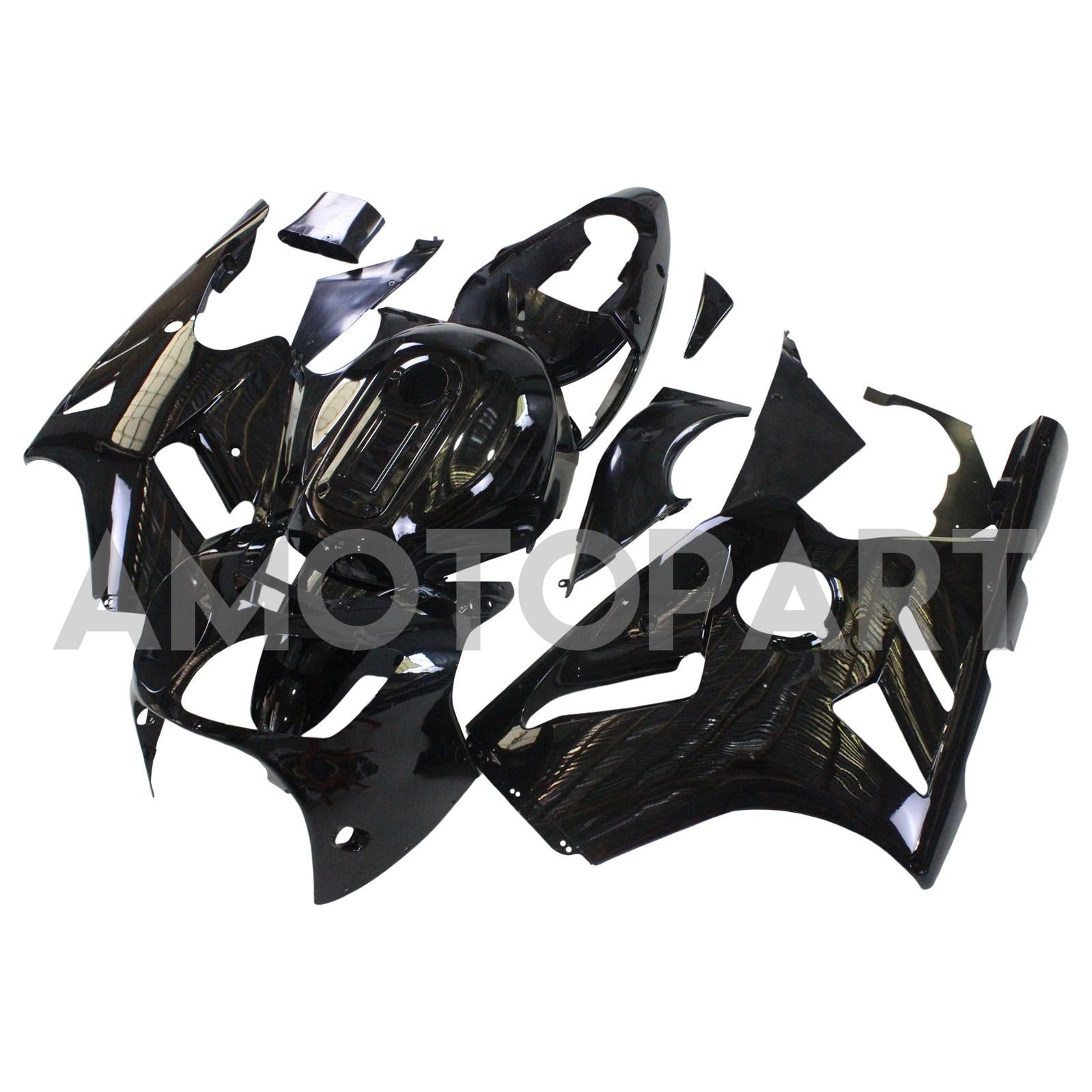Amotopart Kawasaki 2000-2001 ZX12R Helles Schwarzverkleidungskit