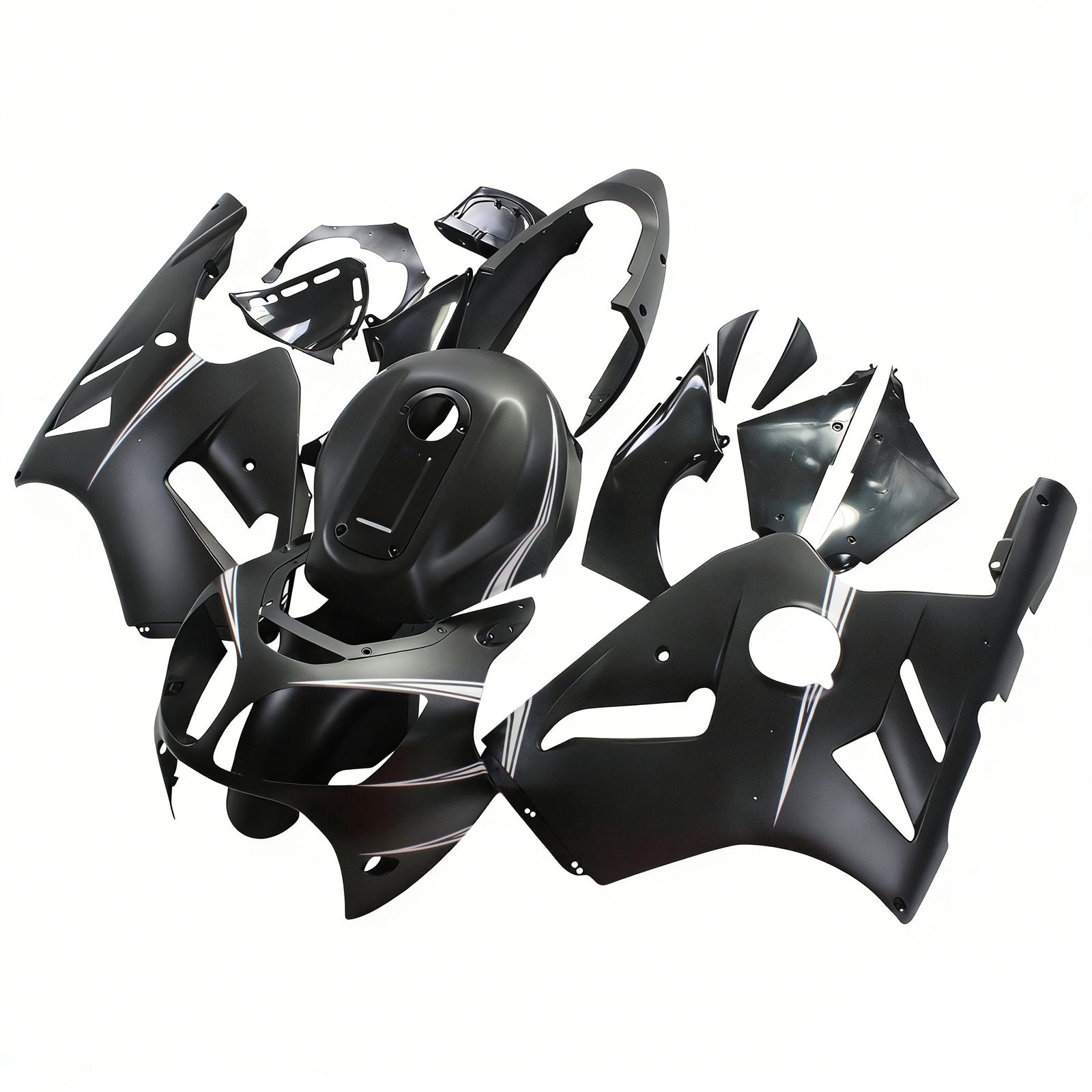 Amotopart Kawasaki 2000-2001 ZX12R Black Mix White Realing Kit