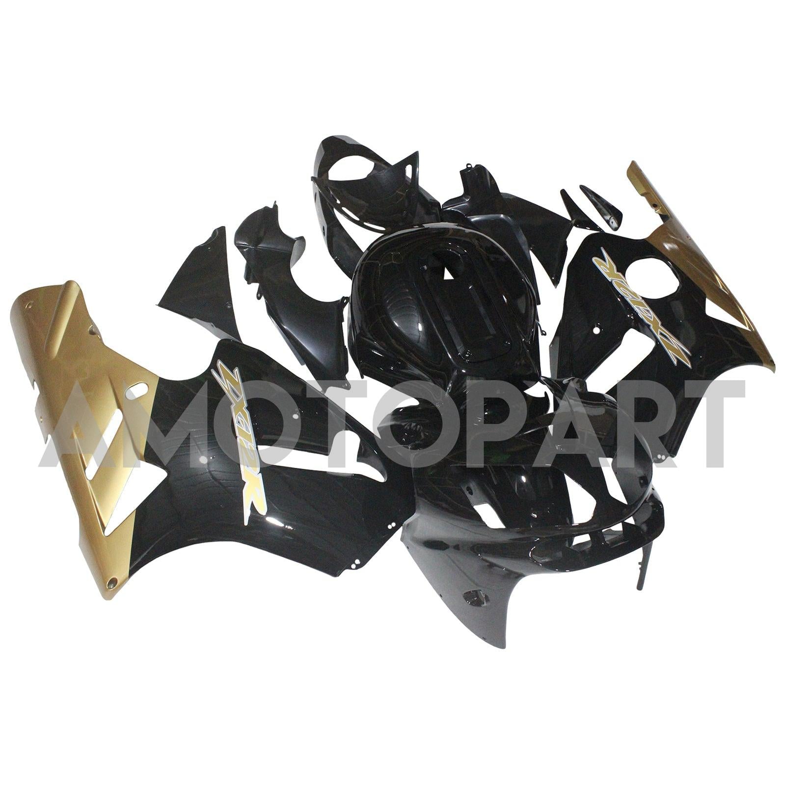 Amotopart 2002-2005 Kawasaki ZX12R Carenado G-Negro y Oro Kit