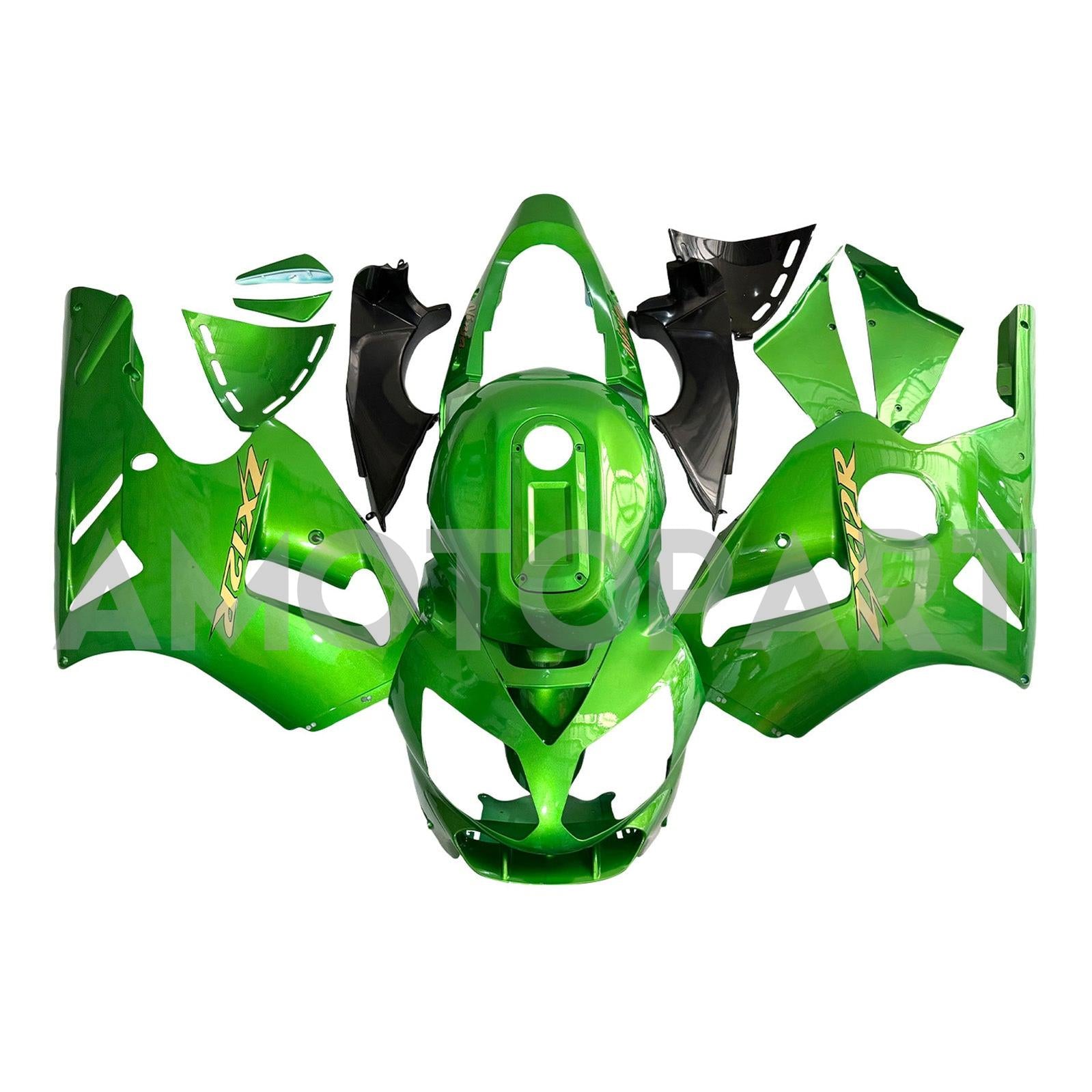 Amotopart 2002-2005 Kawasaki ZX12R Fairing G-Green Kit