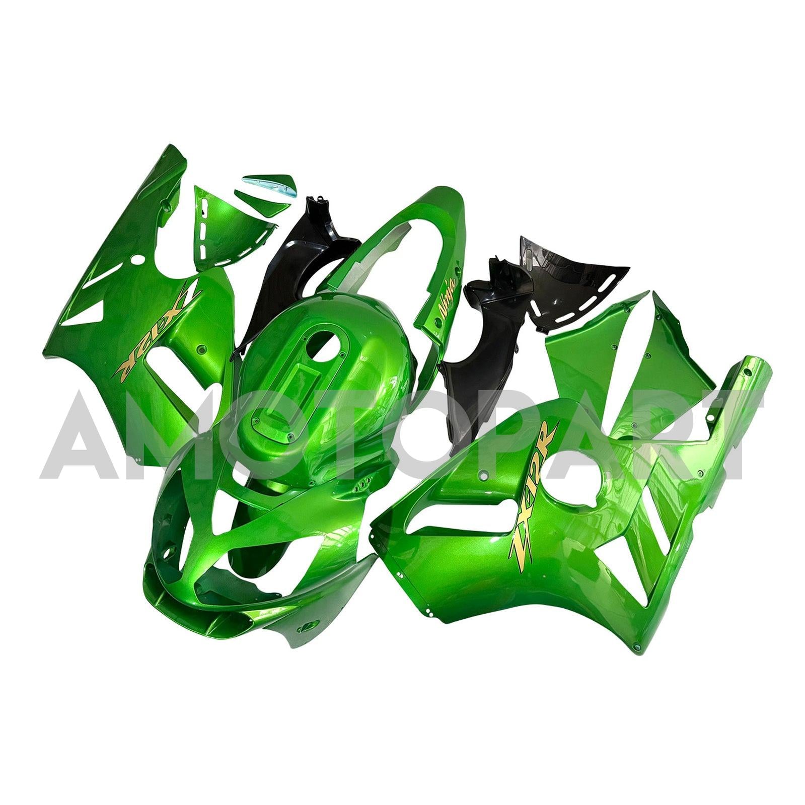 Amotopart 2002-2005 Kawasaki ZX12R Fairing G-Green Kit