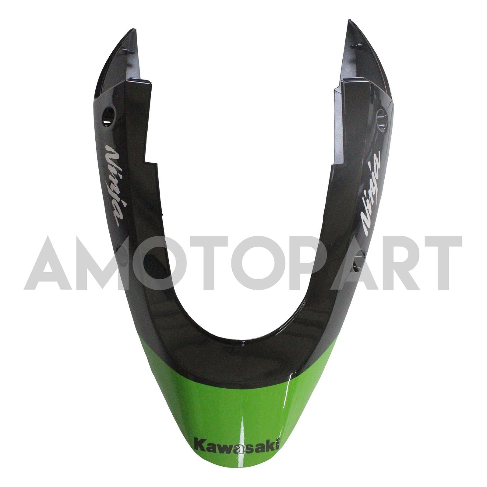 Amotopart 2002-2005 Kawasaki ZX12R Green Black Fairing Kit