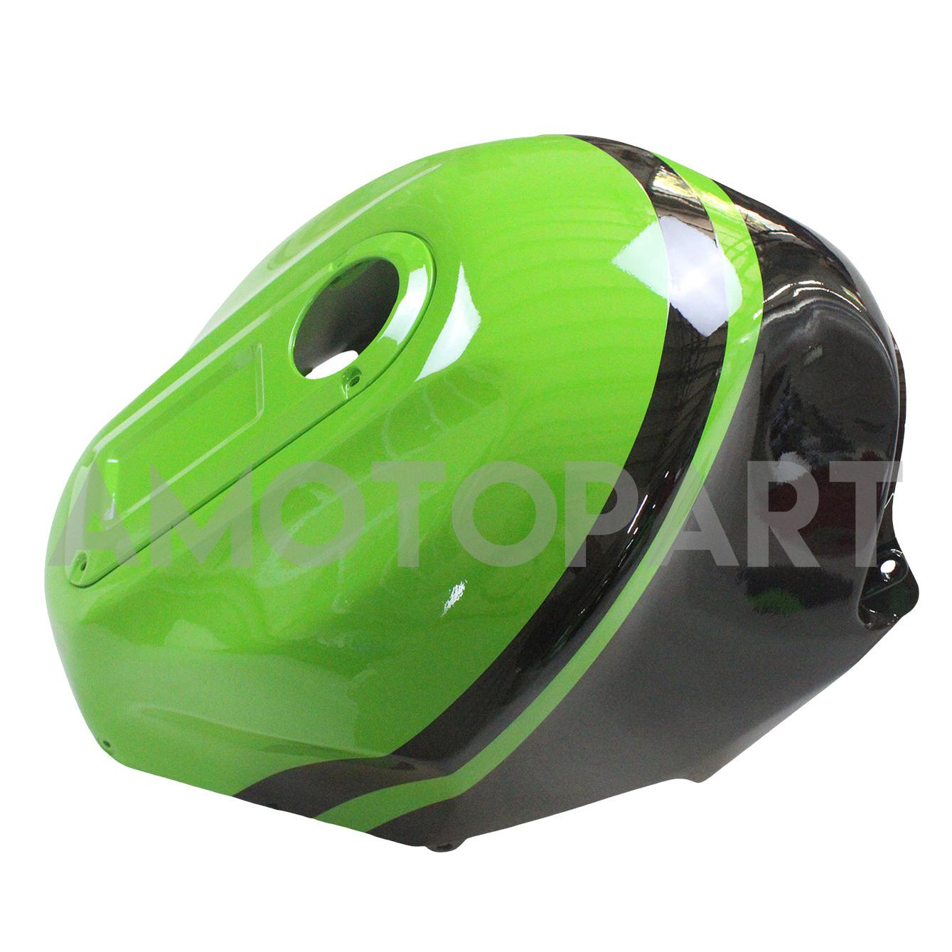 Amotopart 2002-2005 Kawasaki ZX12R Green Black Fairing Kit