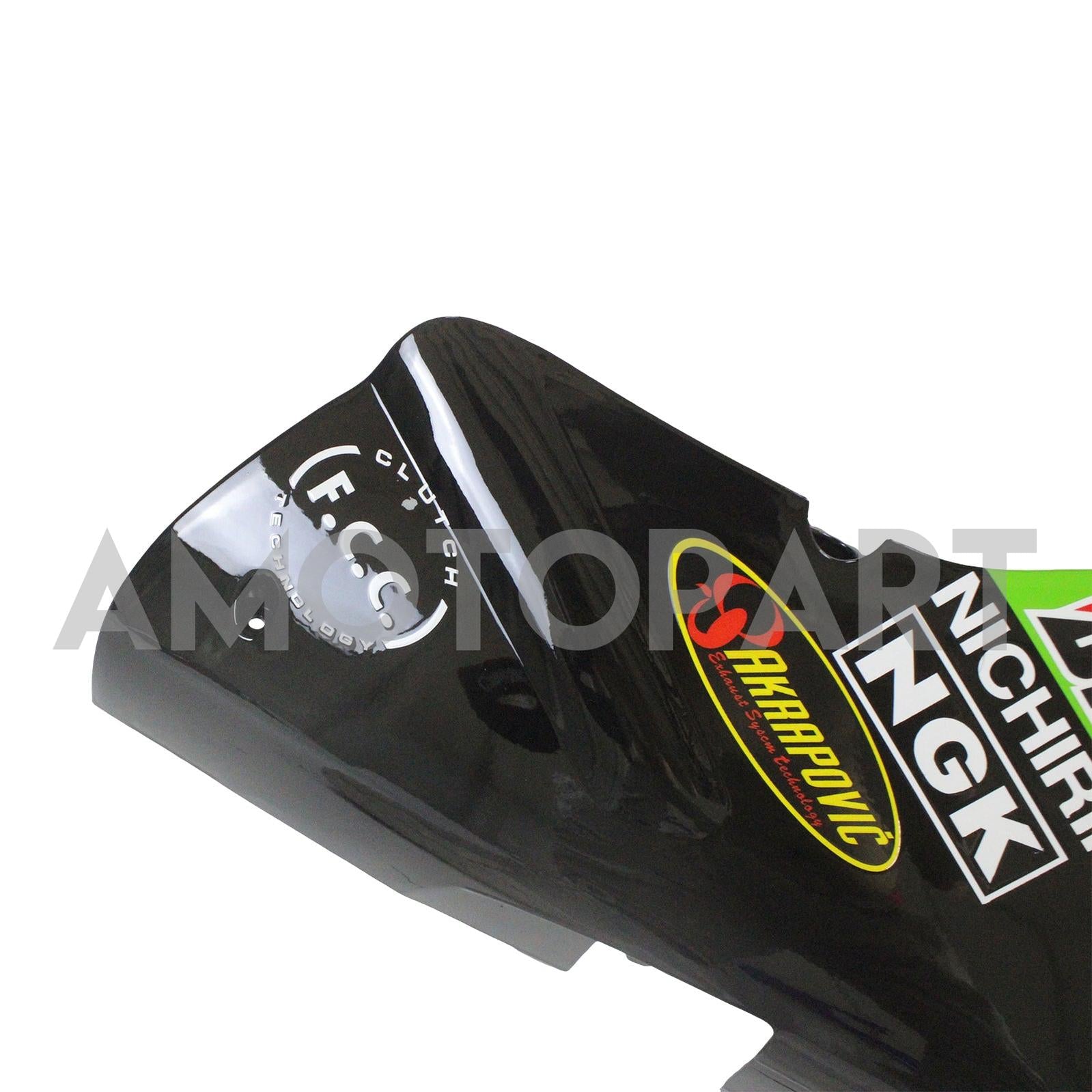 Amotopart 2002-2005 Kawasaki ZX12R Green Black Fairing Kit