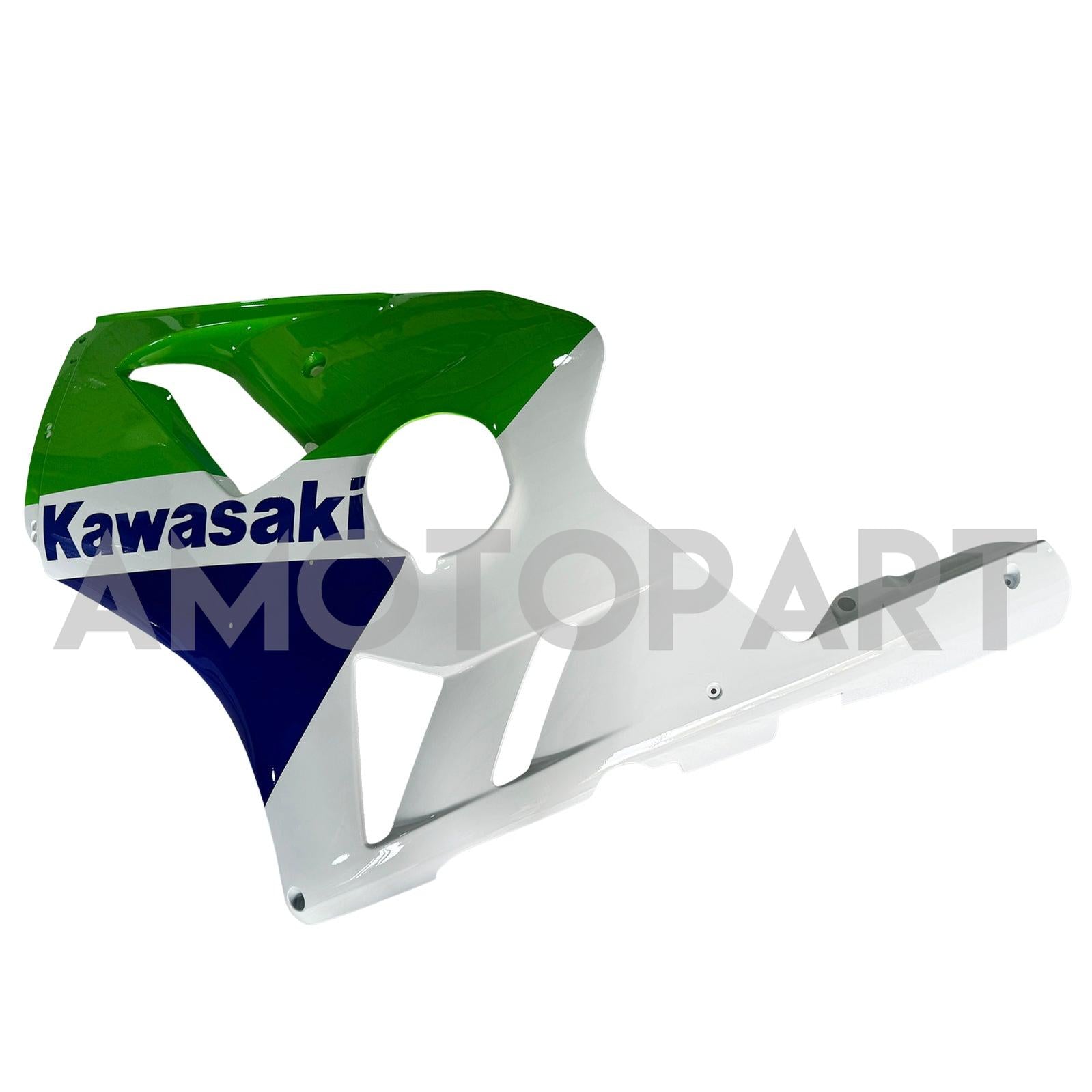 Amotopart 2002-2005 Kawasaki ZX12R White Blue Green Fairing Kit