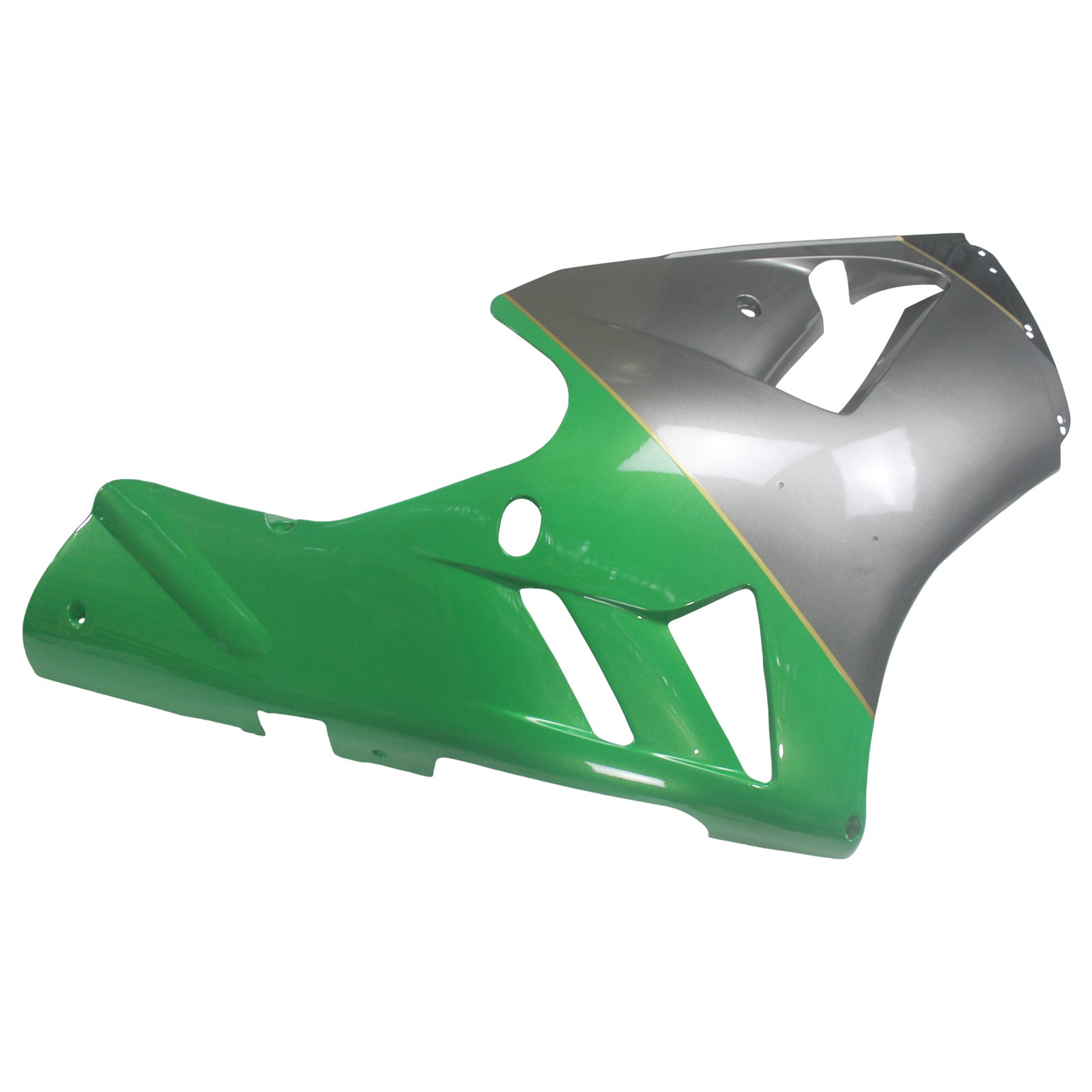 Amotopart 2002-2005 Kawasaki ZX12R Faring Green&Kit de logo gris