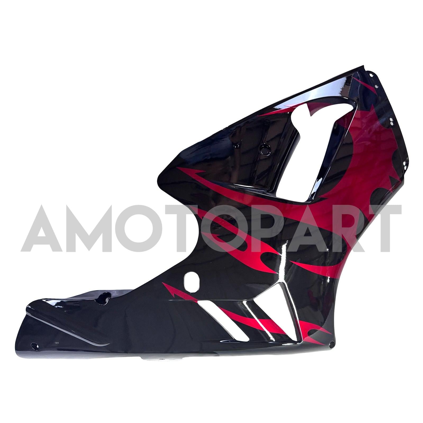 Amotopart 2002-2005 Kawasaki ZX12R Black Red Fairing Kit