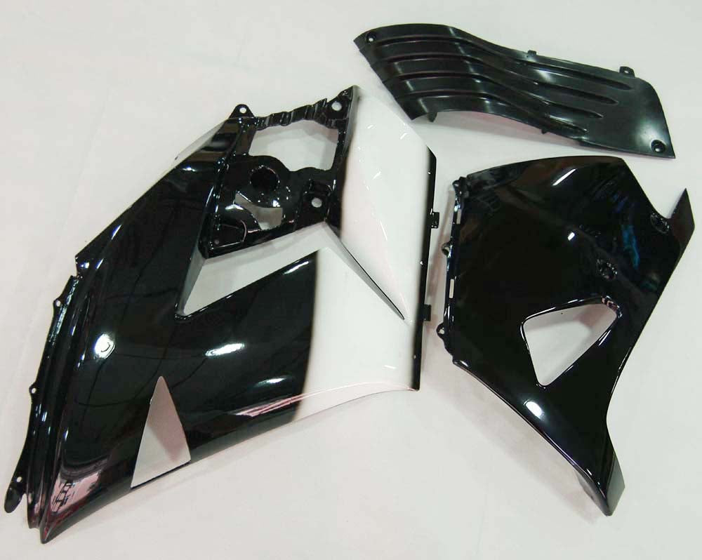 Amotopart 2006-2011 Kawasaki ZX14R ブラックとホワイトのロゴ フェアリングキット