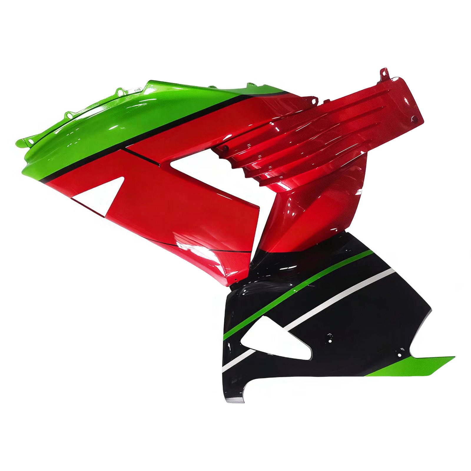 Amotopart 2006-2011 Kawasaki ZX14R Green&Red Fairing Kit