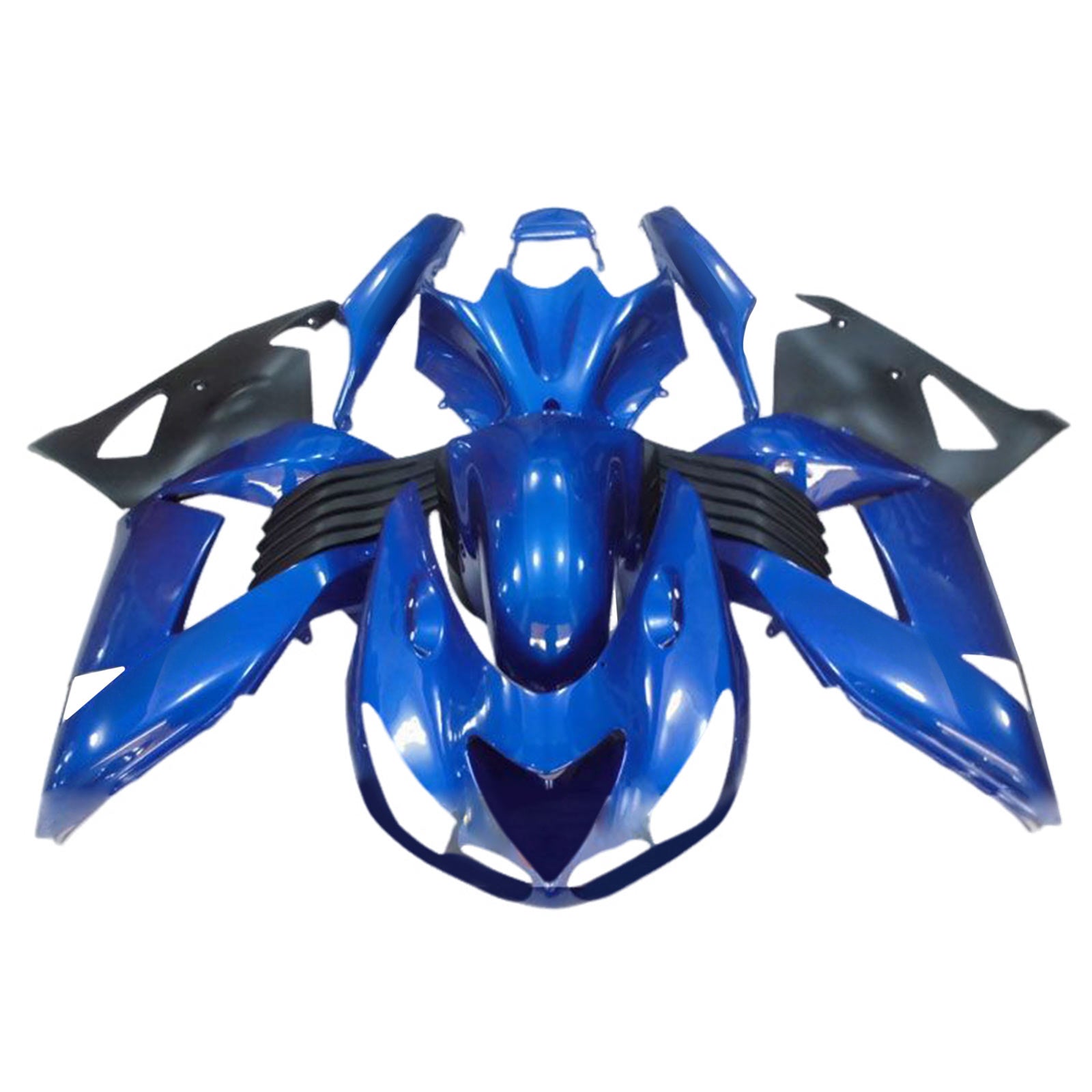 Amotopart 2006-2011 Kawasaki ZX14R ZZR1400 ブルーブラックフェアリングキット