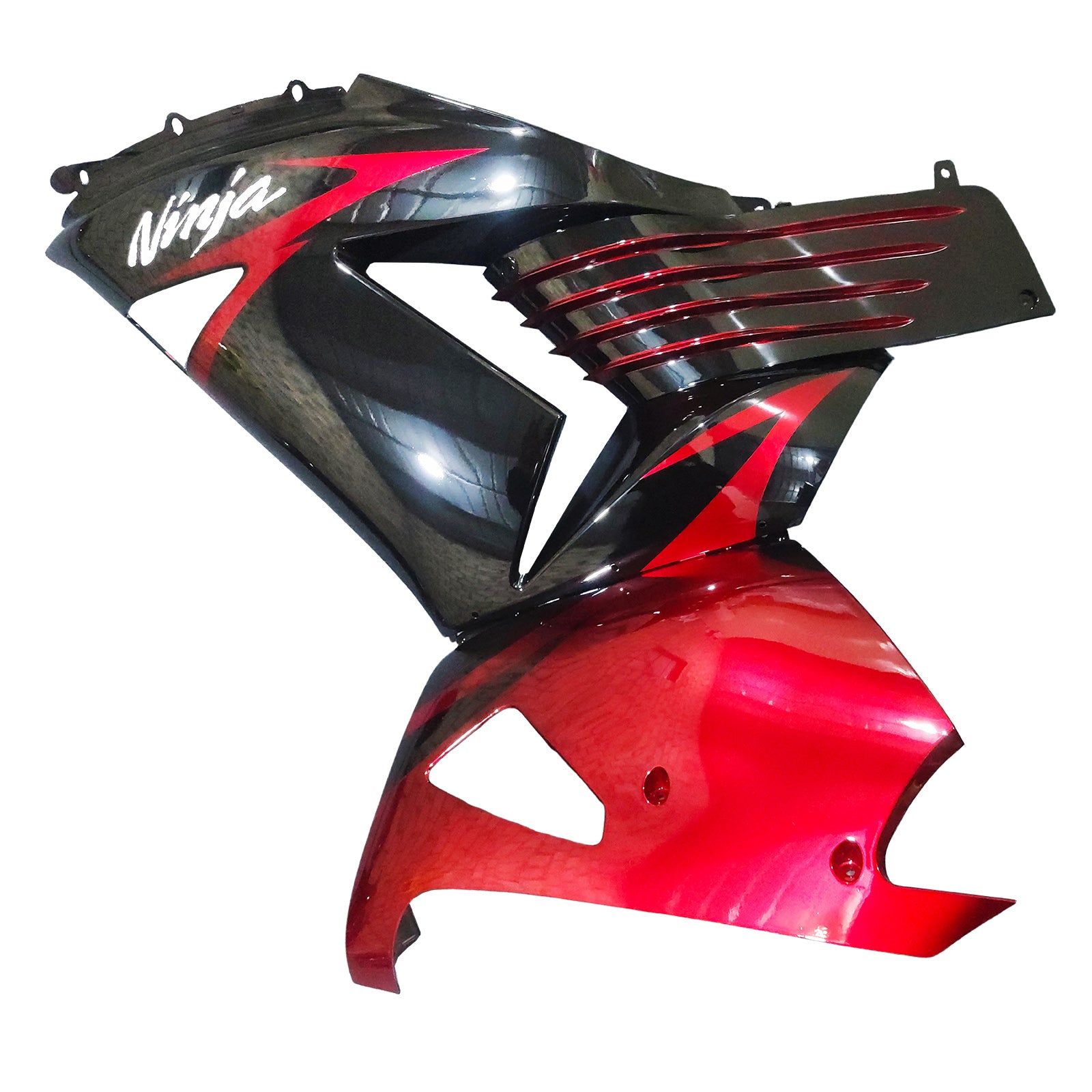 Amotopart 2006-2011 Kawasaki ZX14R ZZR1400 Black Red Fairing Kit