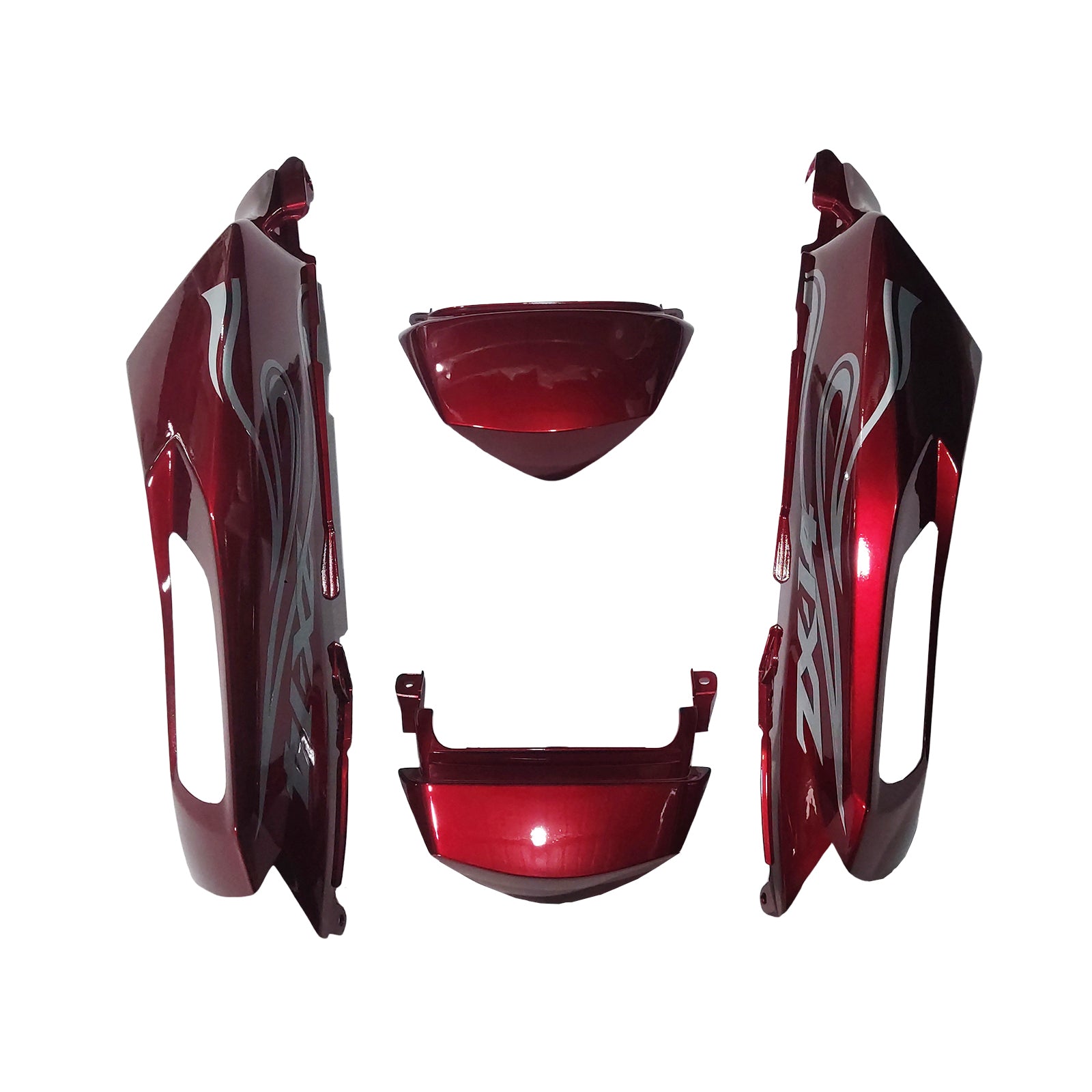Amotopart 2006–2011 Kawasaki ZX14R ZZR1400 Mattschwarzes Verkleidungsset