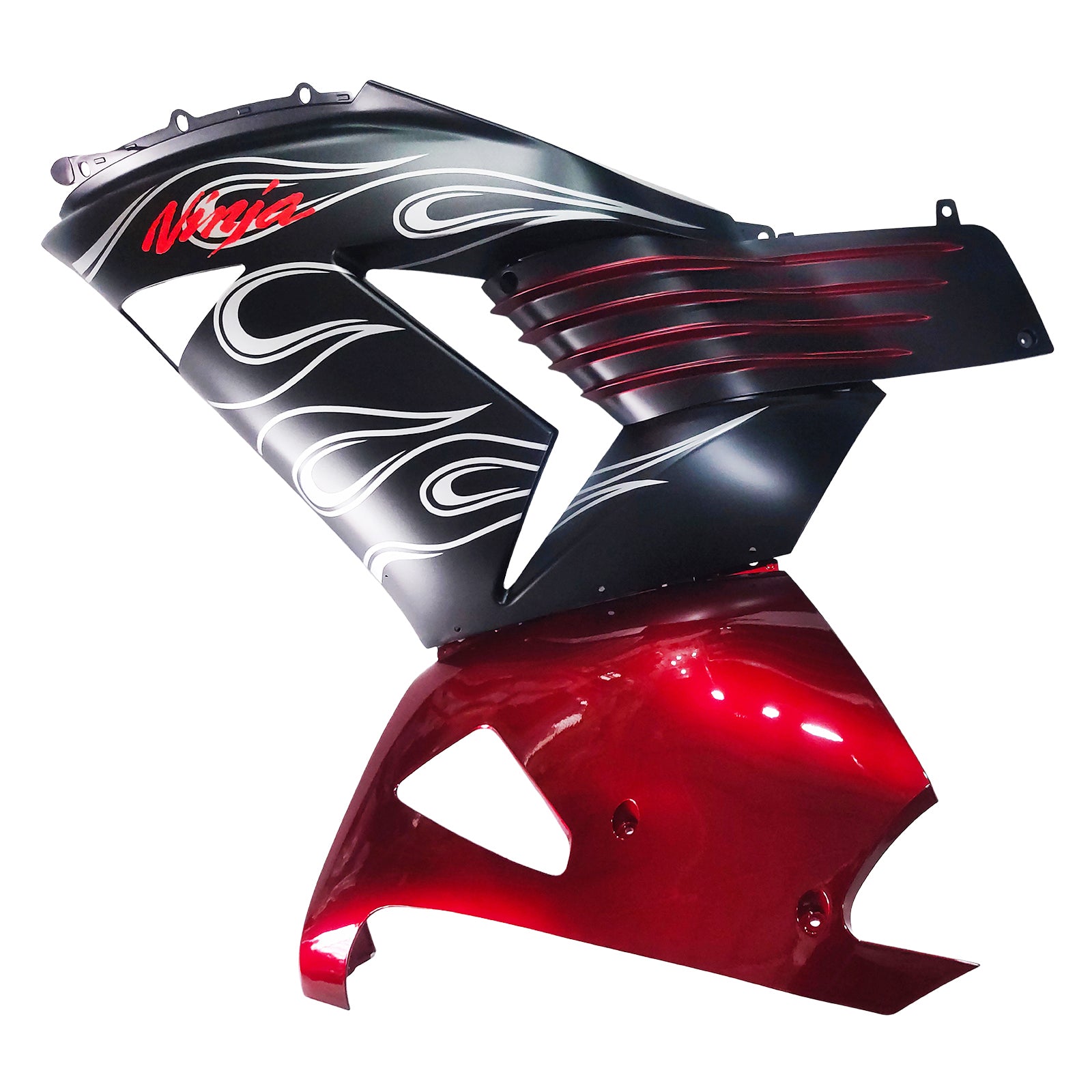 Amotopart 2006–2011 Kawasaki ZX14R ZZR1400 Mattschwarzes Verkleidungsset