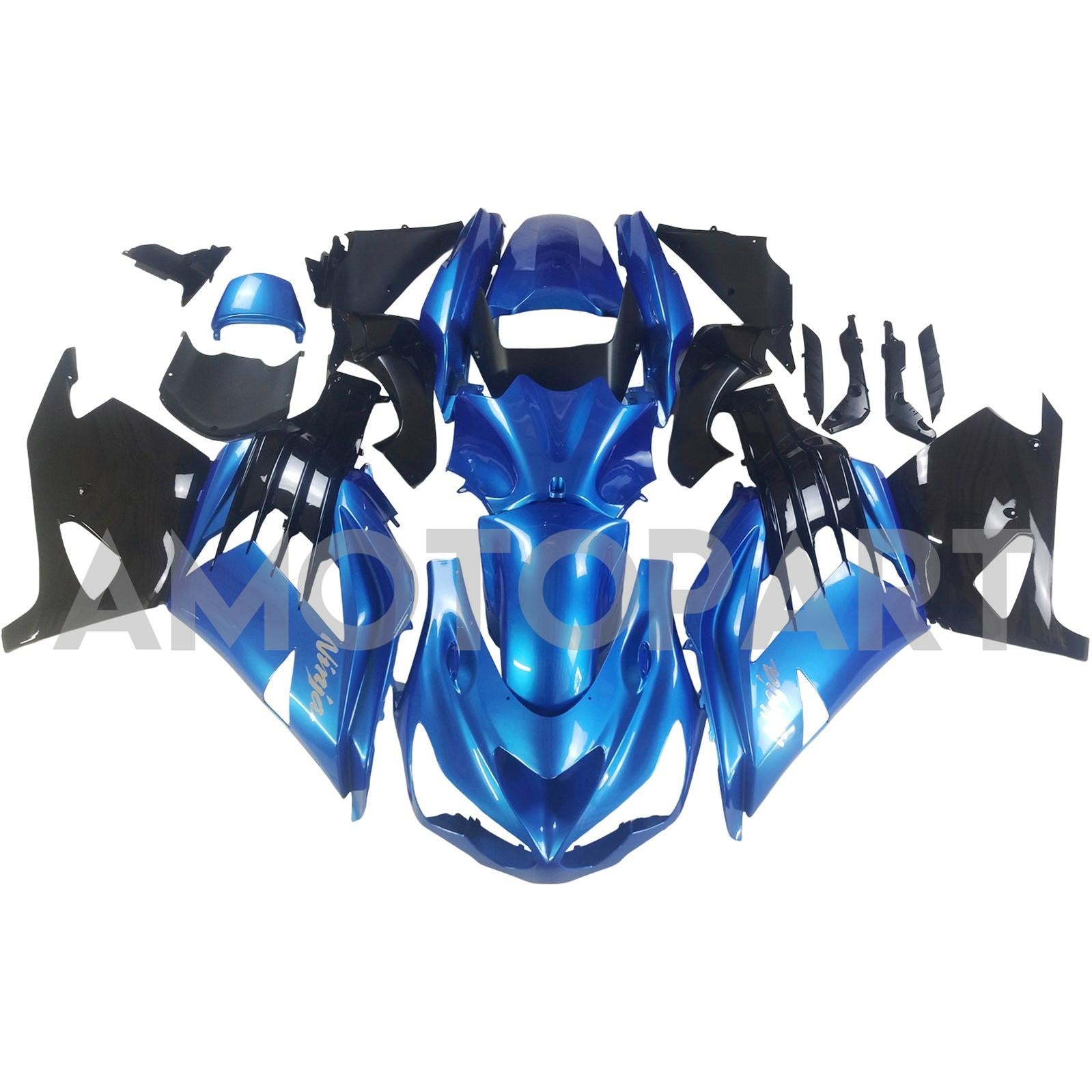 Amotopart Kawasaki 2012-2025 ZX14R Blue Fairing Kit