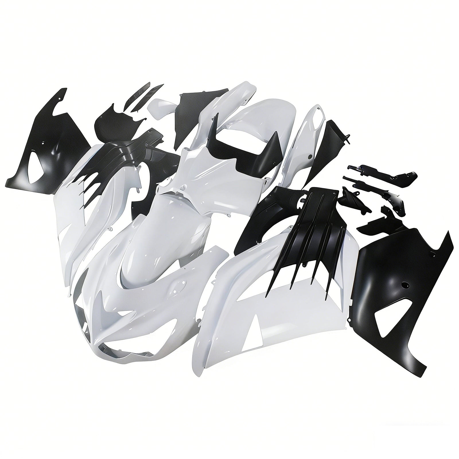 Amotopart Kawasaki 2012-2025 ZX14R White Fairing Kit