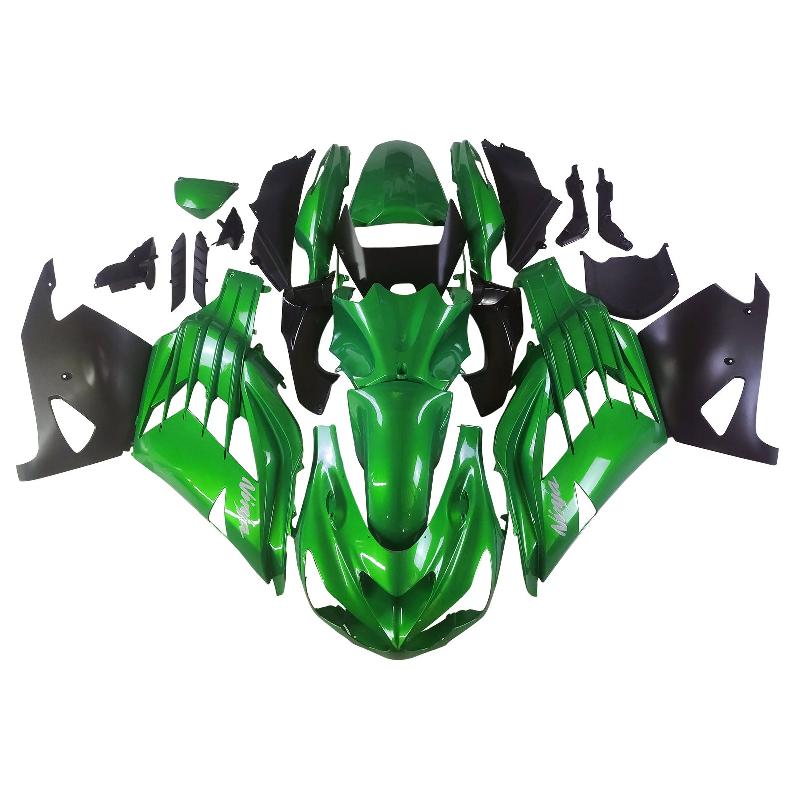 Amotopart Kawasaki 2012-2025 ZX14R Green Fairing Kit