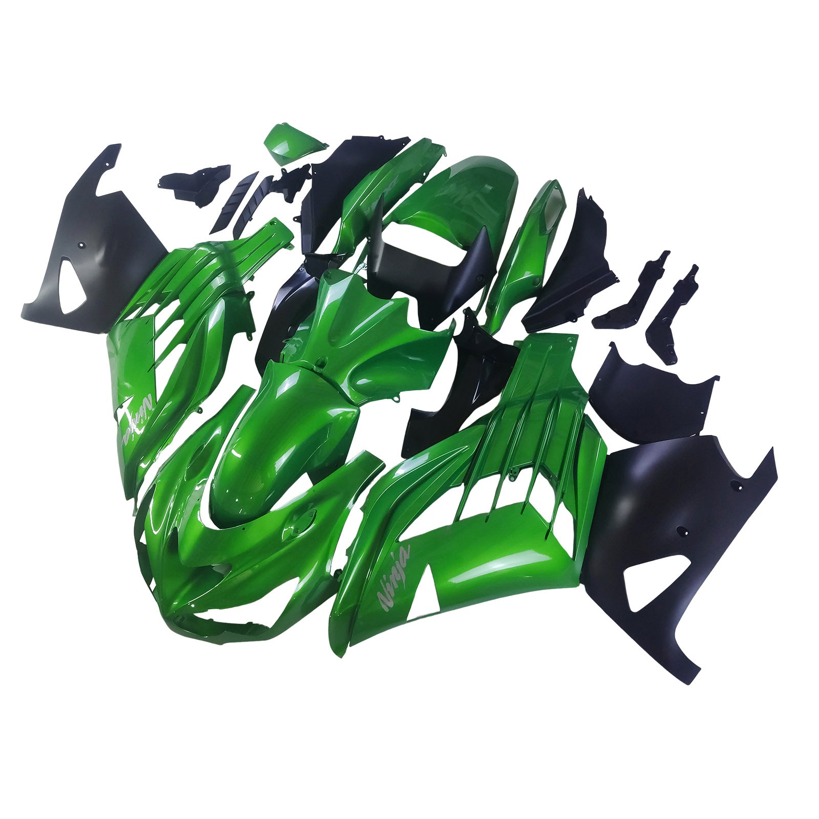 Amotopart Kawasaki 2012-2025 ZX14R Green Fairing Kit