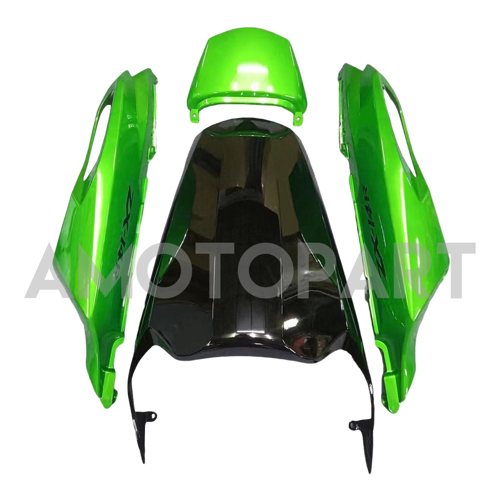 Amotopart Kawasaki 2012-2025 ZX14R Schwarzer Mix Greenverreichterung Kit