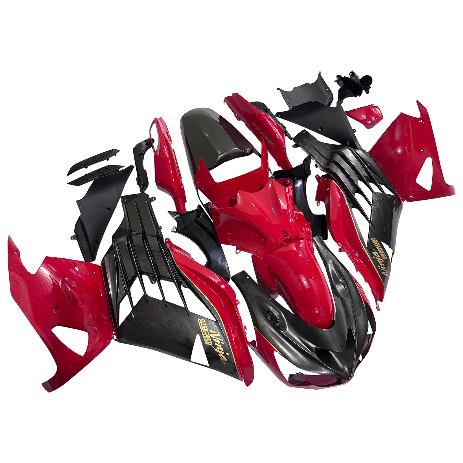 Amotopart Kawasaki 2012-2022 ZX14R Black s červenou kapotou