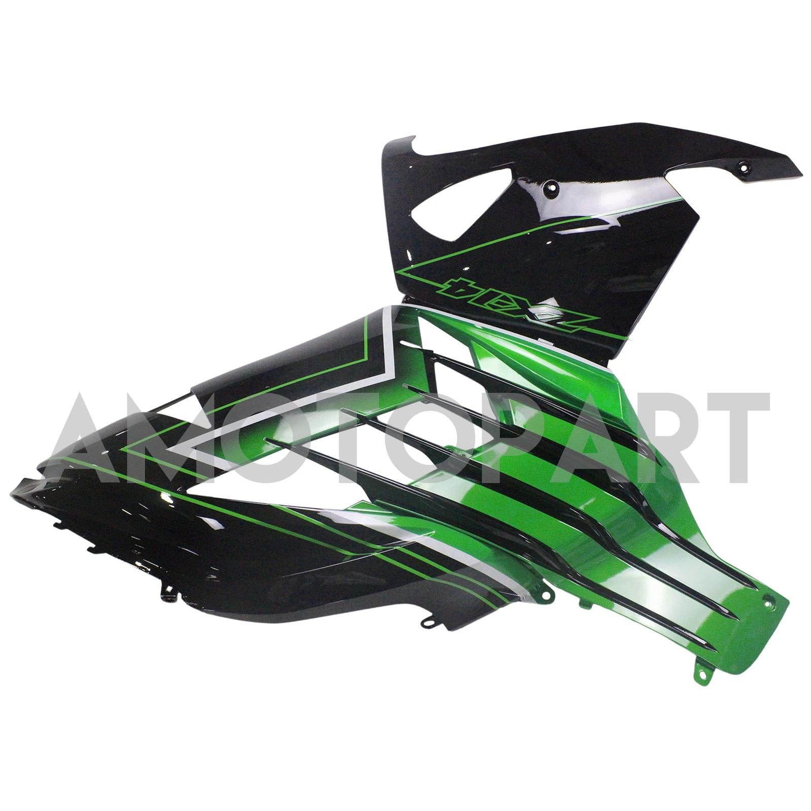 Amotopart Kawasaki 2012-2025 ZX14R Black With Green Fairing Kit