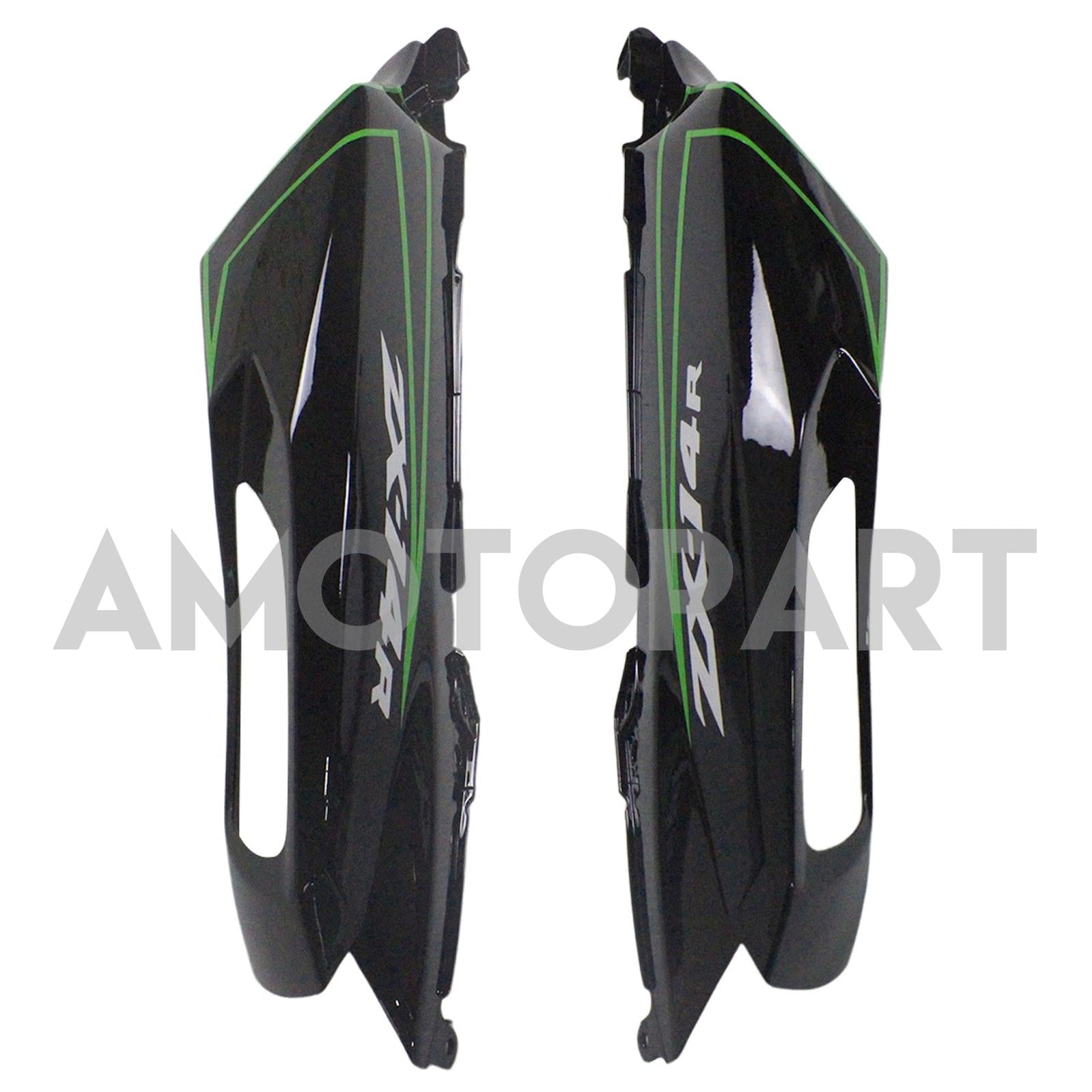 Amotopart Kawasaki 2012-2025 ZX14R Black With Green Fairing Kit
