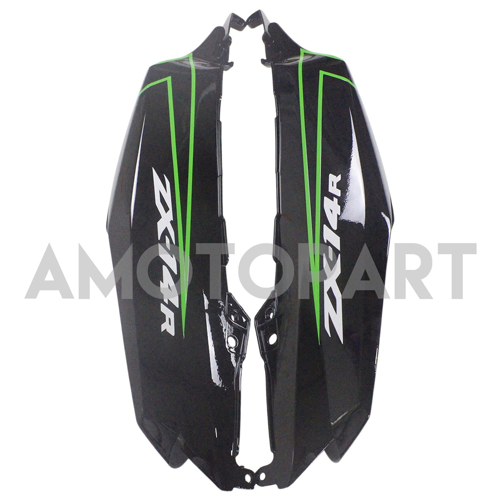 Amotopart Kawasaki 2012-2025 ZX14R Black With Green Fairing Kit