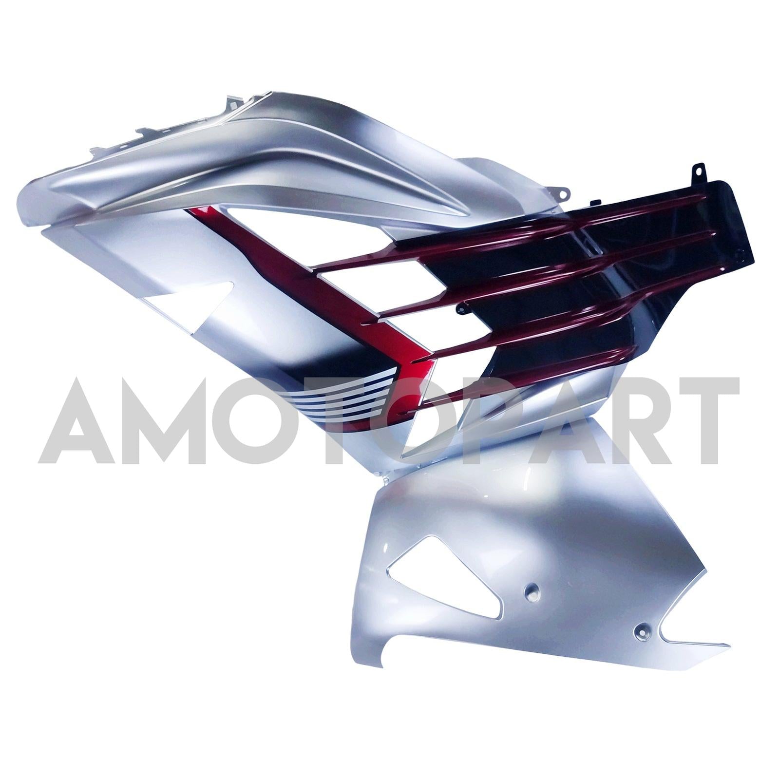Amotopart 2012-2022 Kawasaki ZX14R ZZR1400 Black Silver Gray & Red Kuip Kit