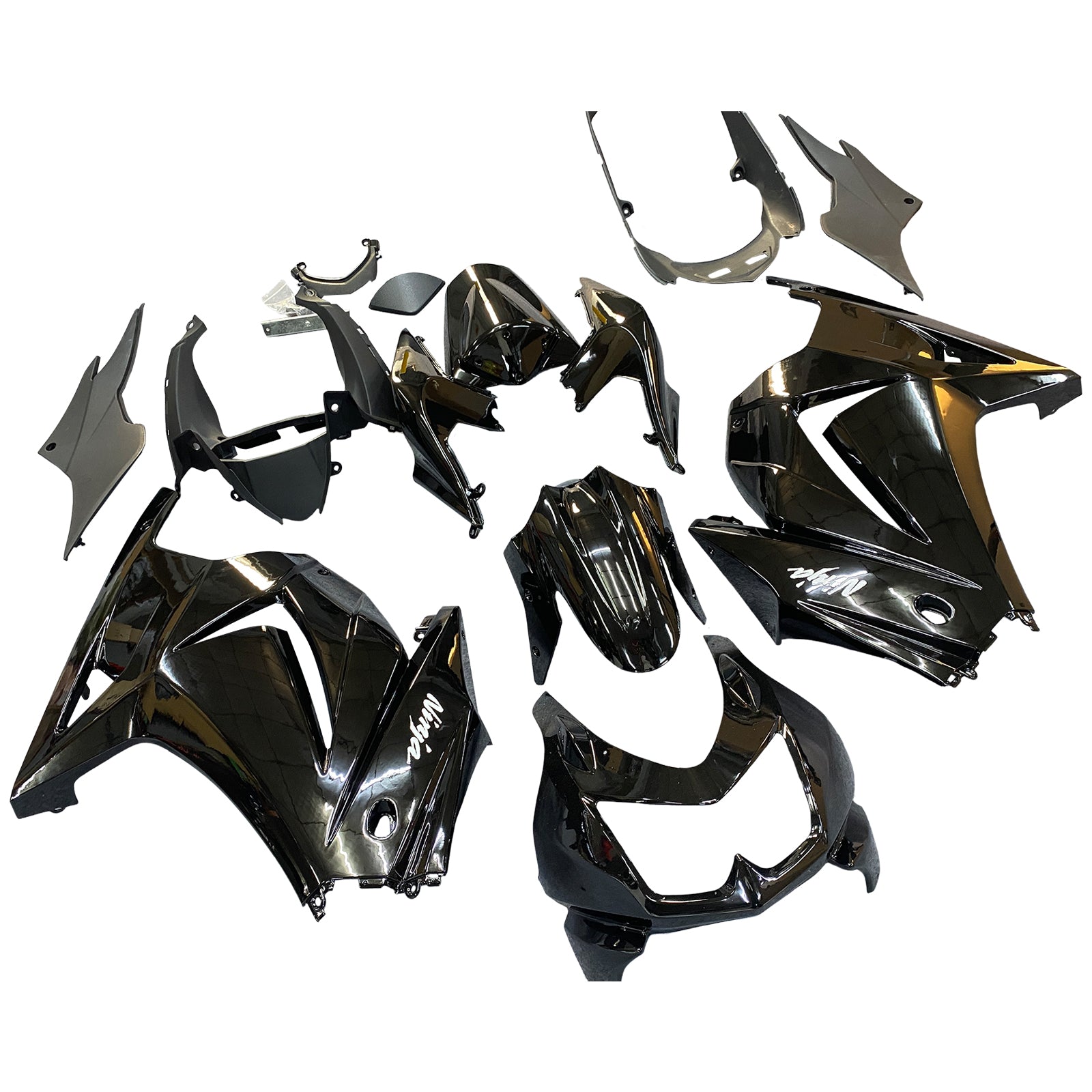 Amotopart Fairings 2008-2012 Kawasaki ZX250 Faring G-Black Kit
