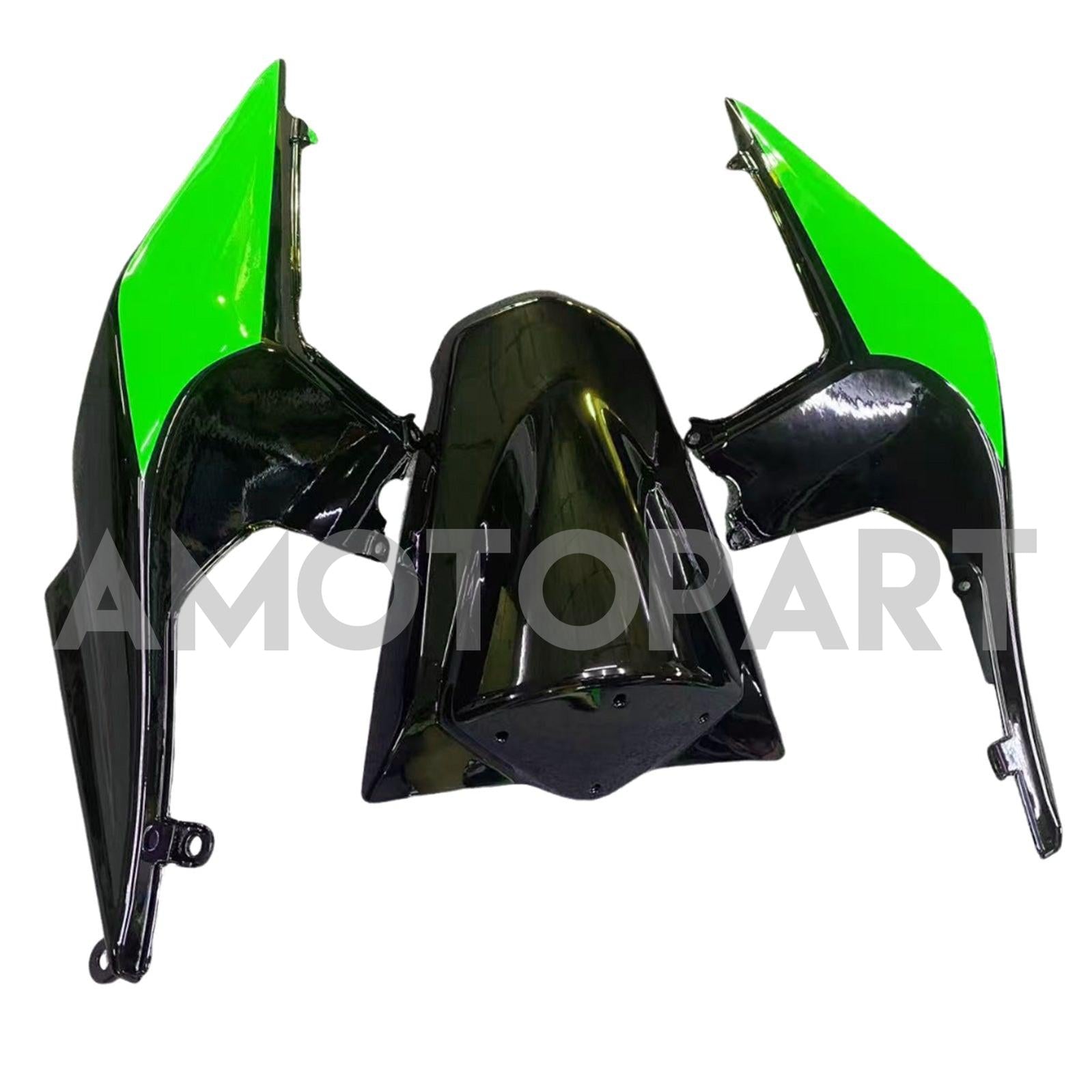 Amotopart 2008-2012 Kawasaki EX250 Ninja250R Black Green Fairing Kit