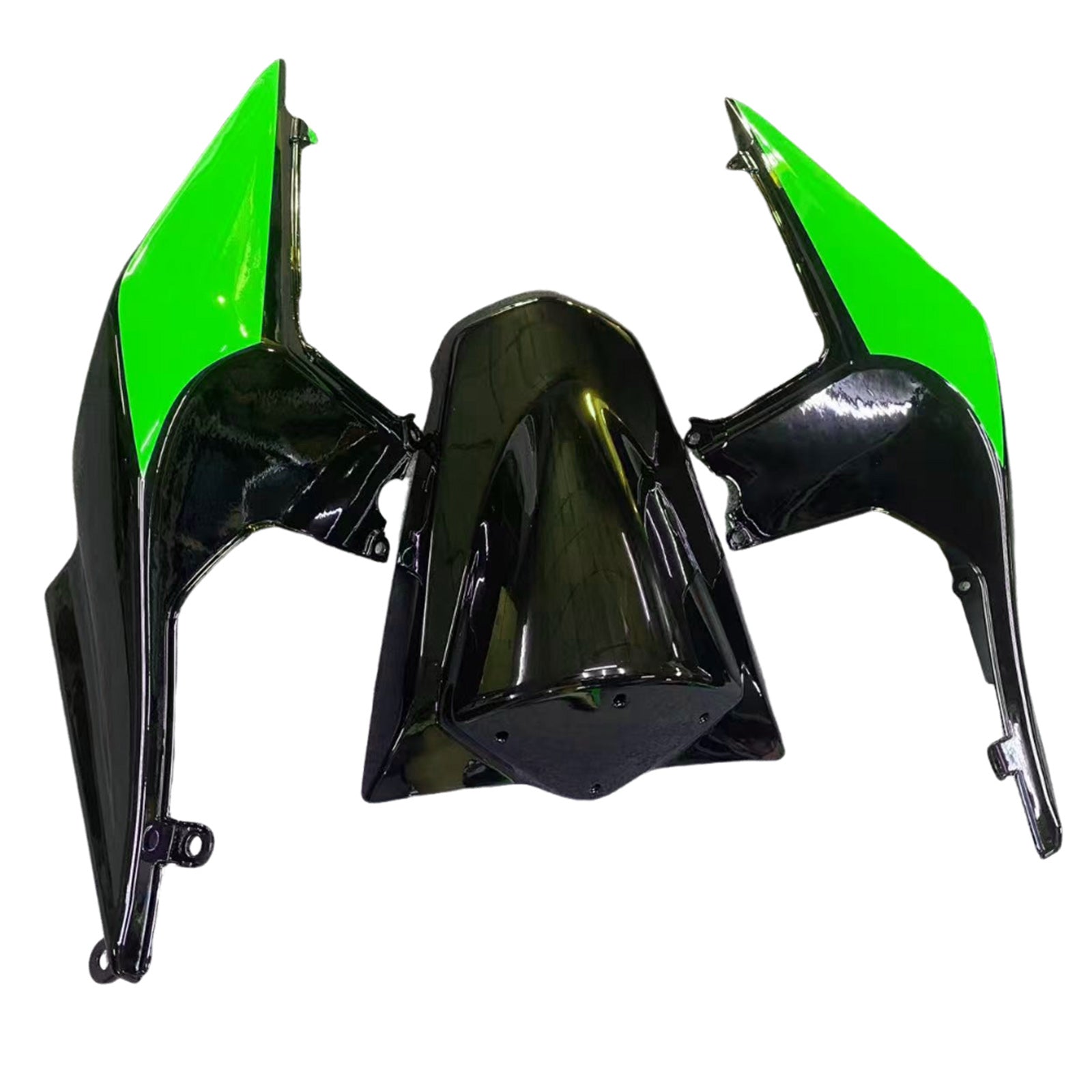 Amotopart 2008–2012 Kawasaki EX250 Ninja250R Schwarz Grün Verkleidungsset