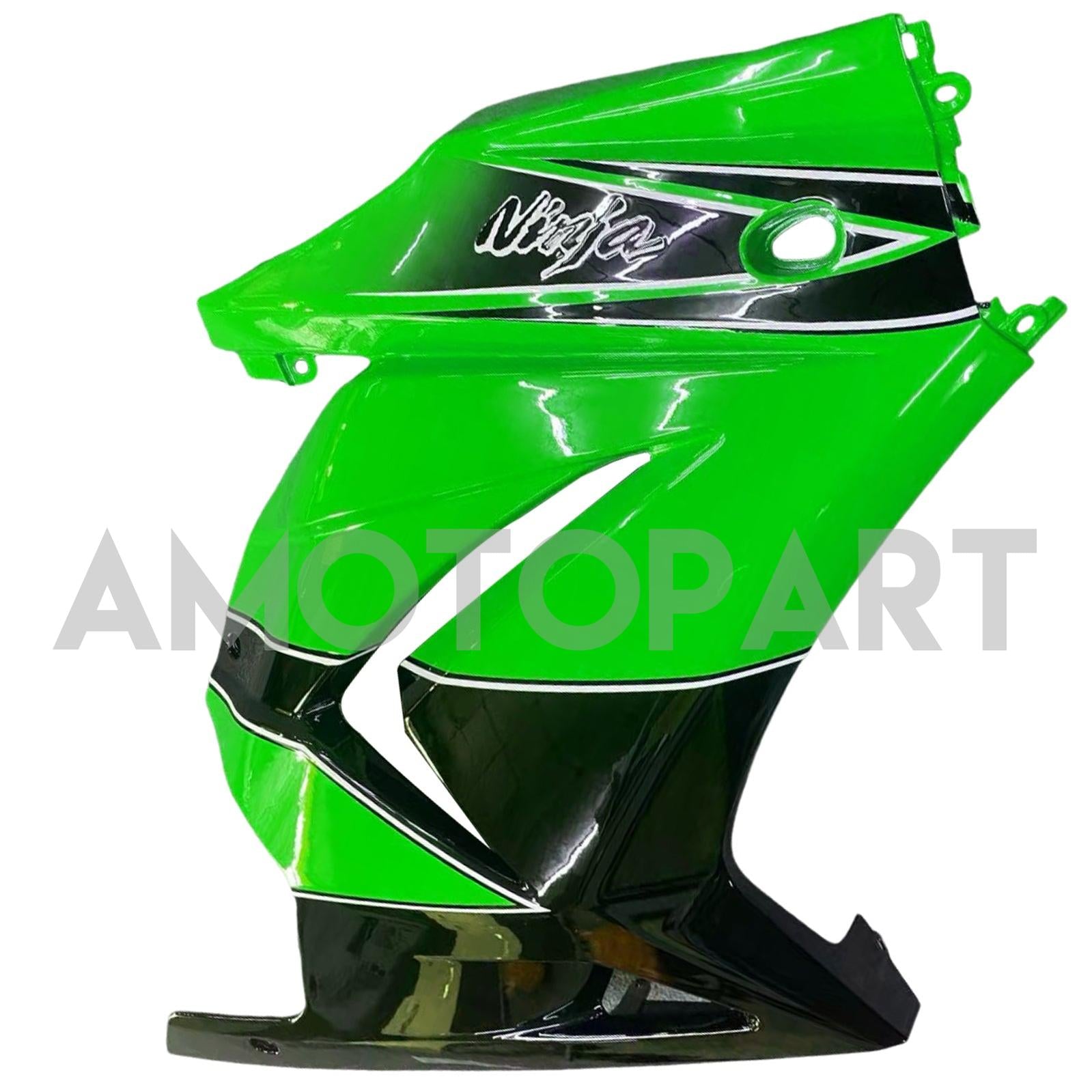Amotopart 2008-2012 Kawasaki EX250 Ninja250R Black Green Fairing Kit