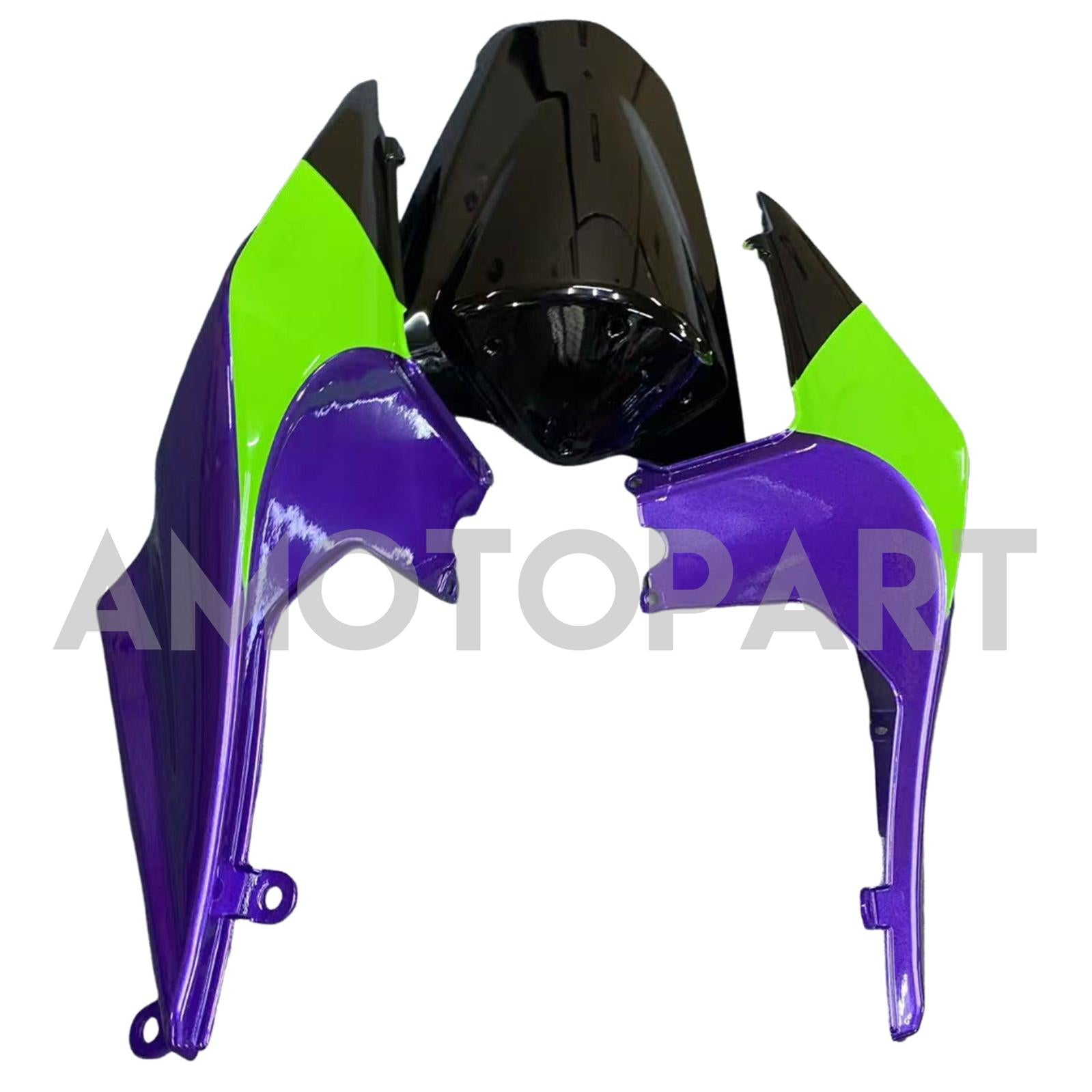 Amotopart Kit carena viola e verde Kawasaki EX250 Ninja250R 2008-2012