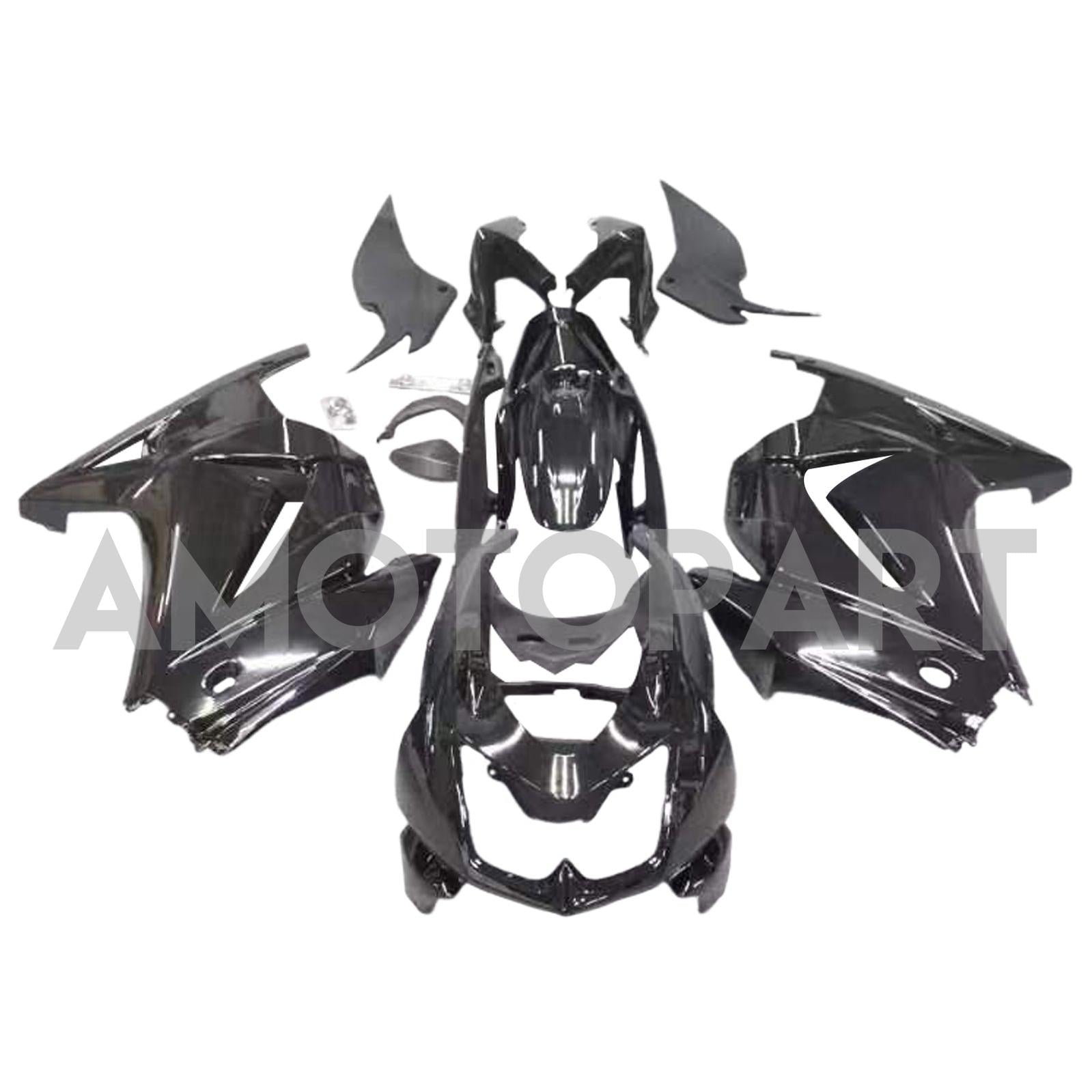 Amotopart Kawasaki EX250 Ninja250R 2008-2012 Black Style2 Fairing Kit
