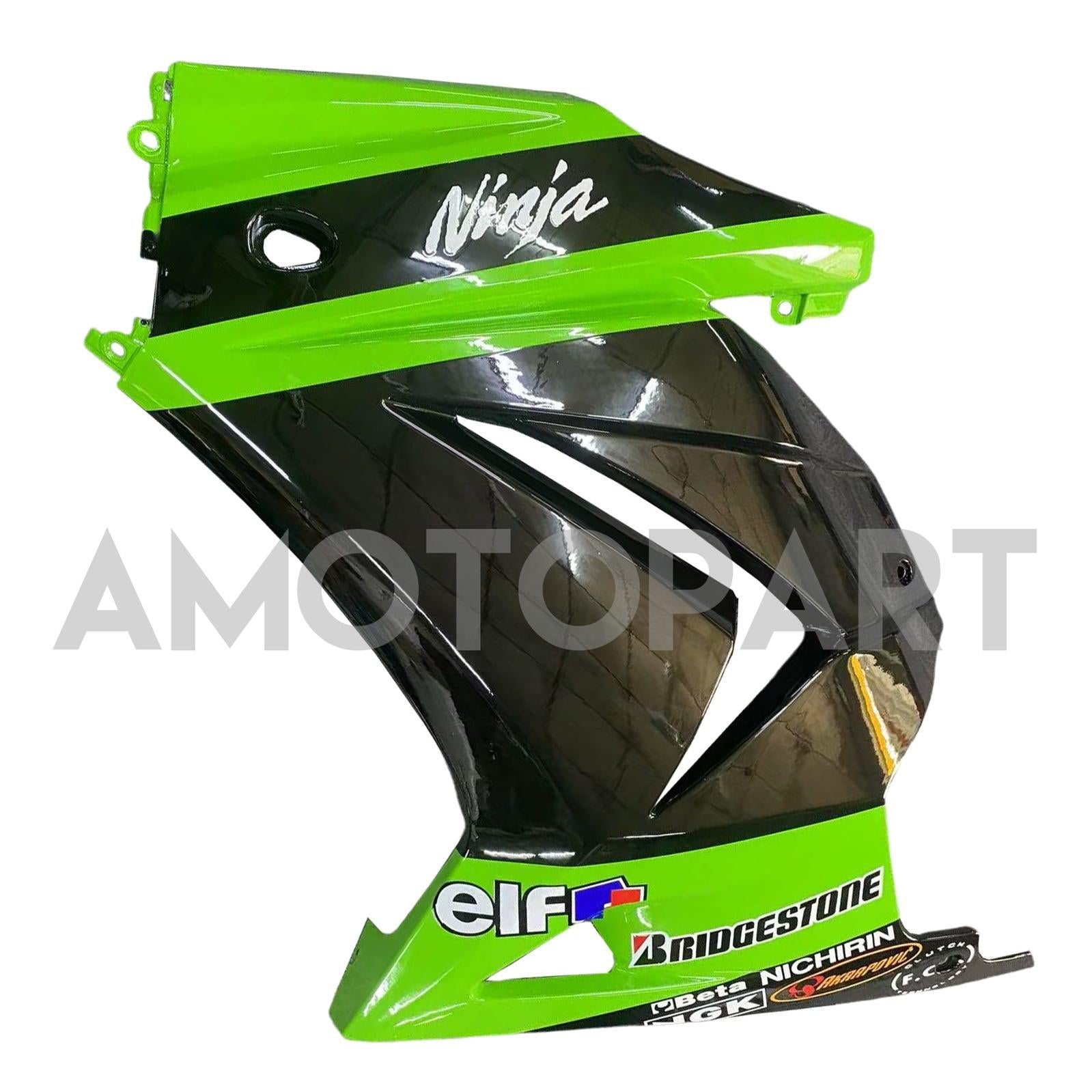 Amotopart Kawasaki EX250 Ninja250R 2008-2012 Green & Black Style2 Fairing Kit