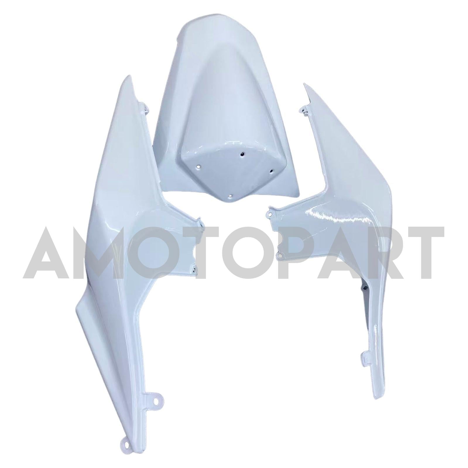 Amotopart Kawasaki EX250 Ninja250R 2008-2012 Weiß&Schwarzes Style1-Verkleidungskit